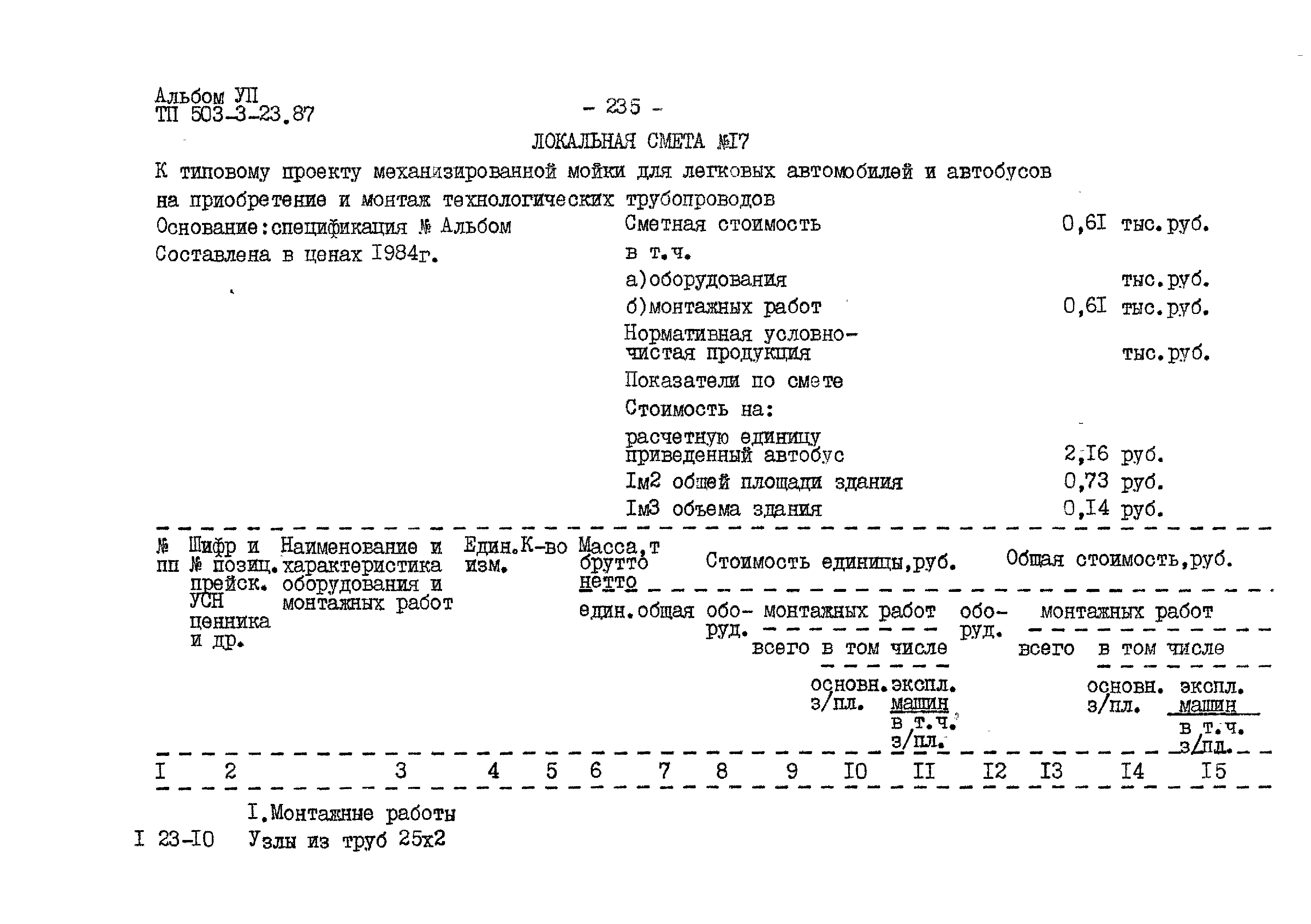 Типовой проект 503-3-23.87