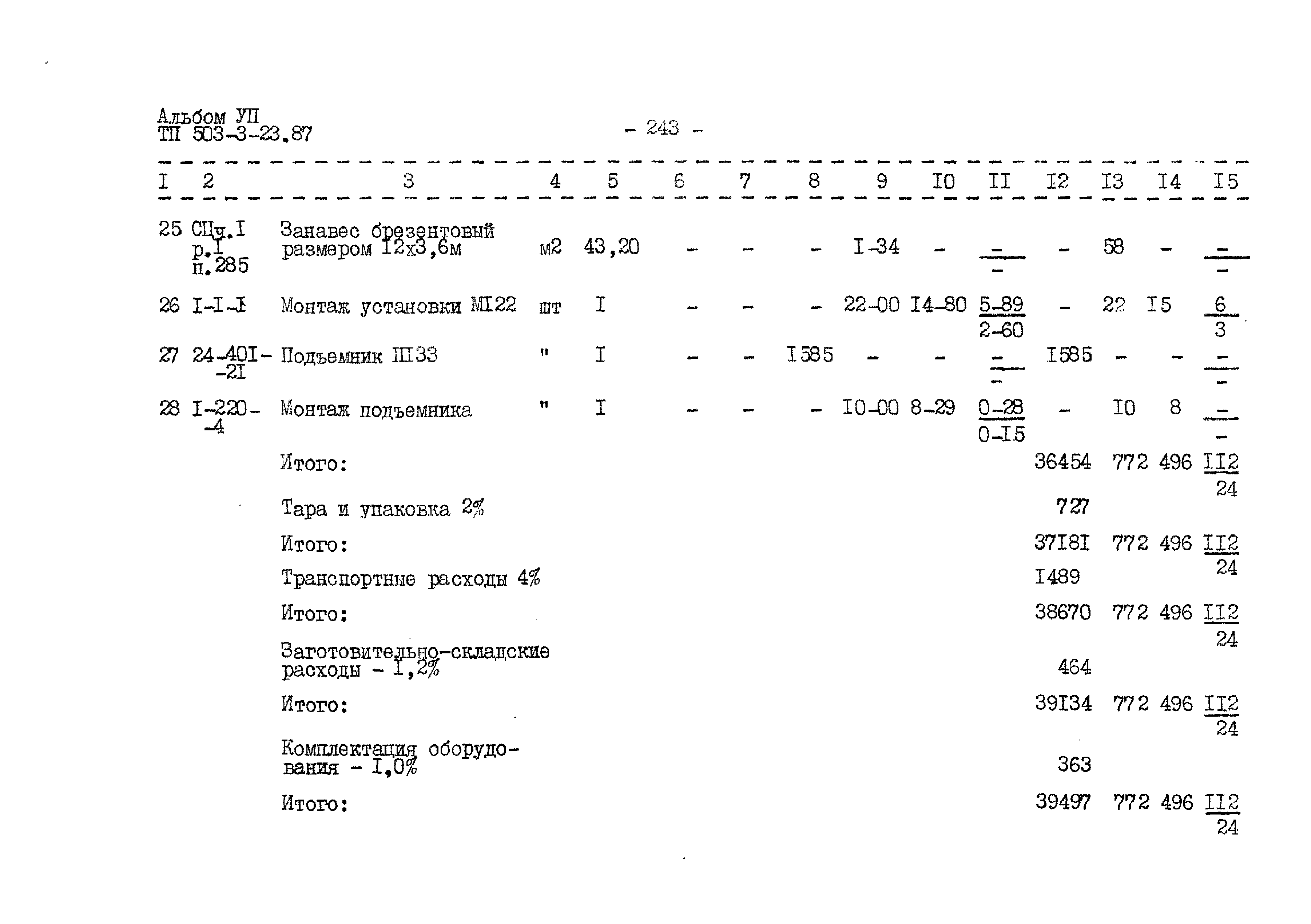 Типовой проект 503-3-23.87