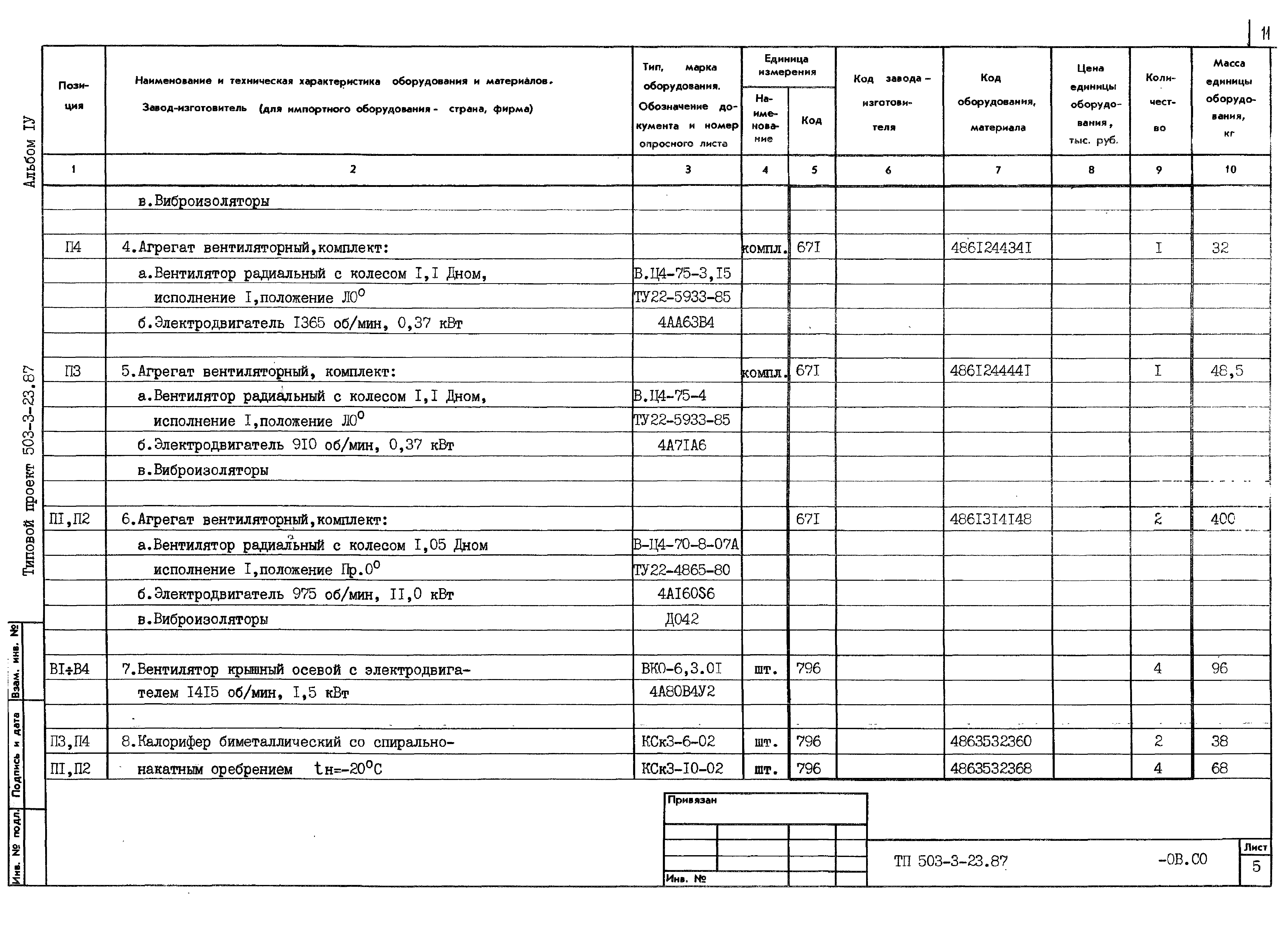 Типовой проект 503-3-23.87