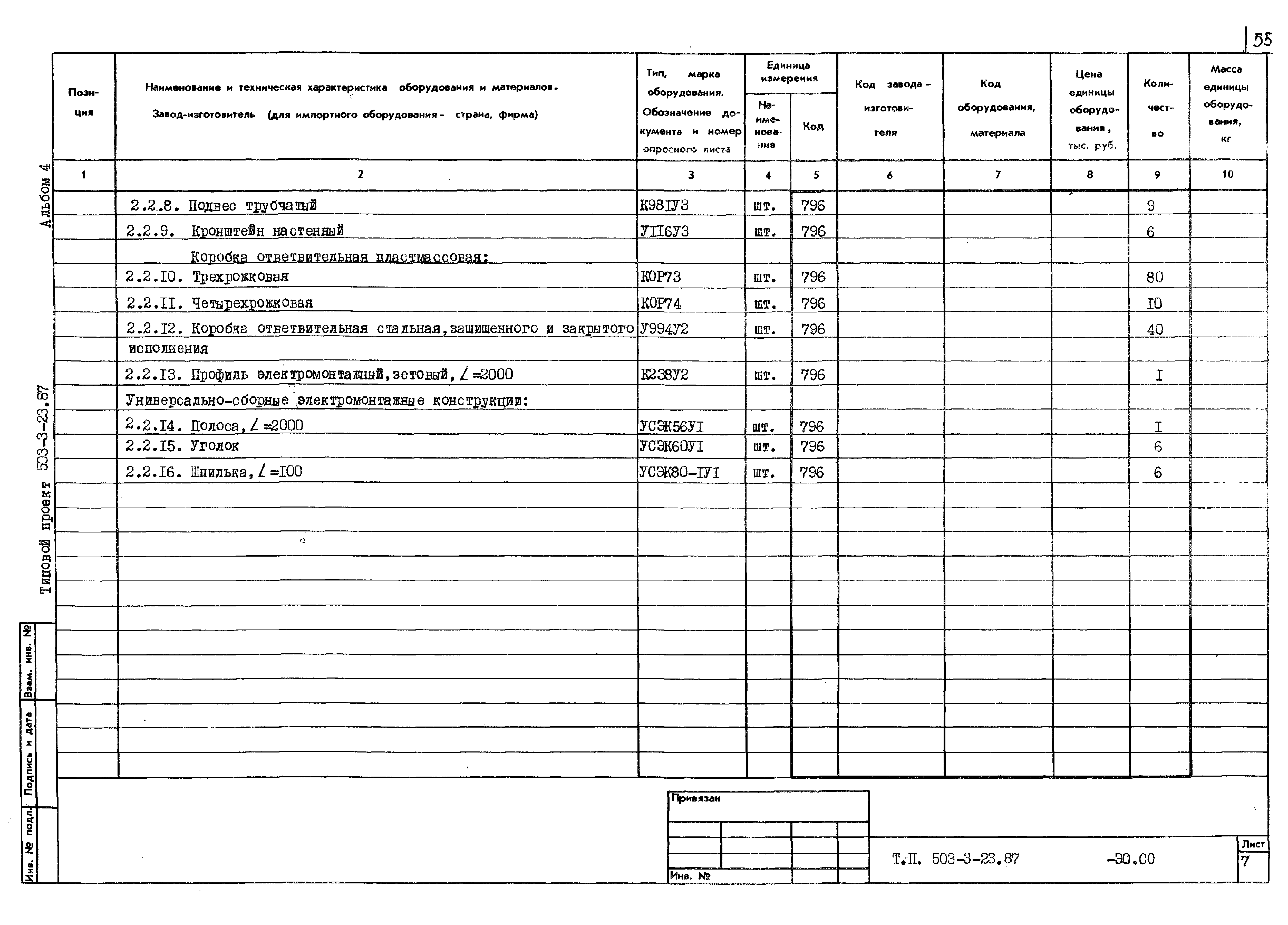 Типовой проект 503-3-23.87