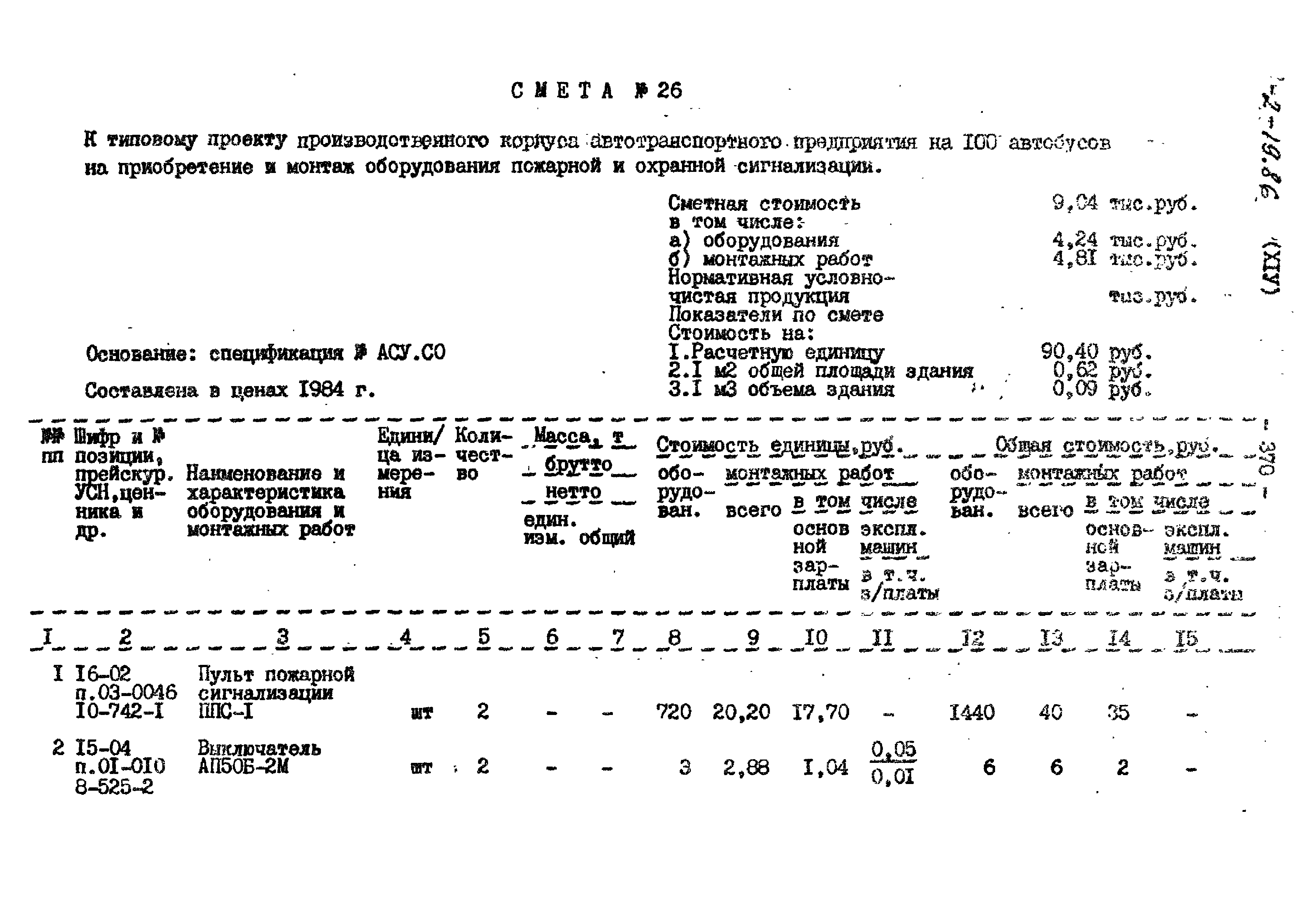 Типовой проект 503-2-19.86
