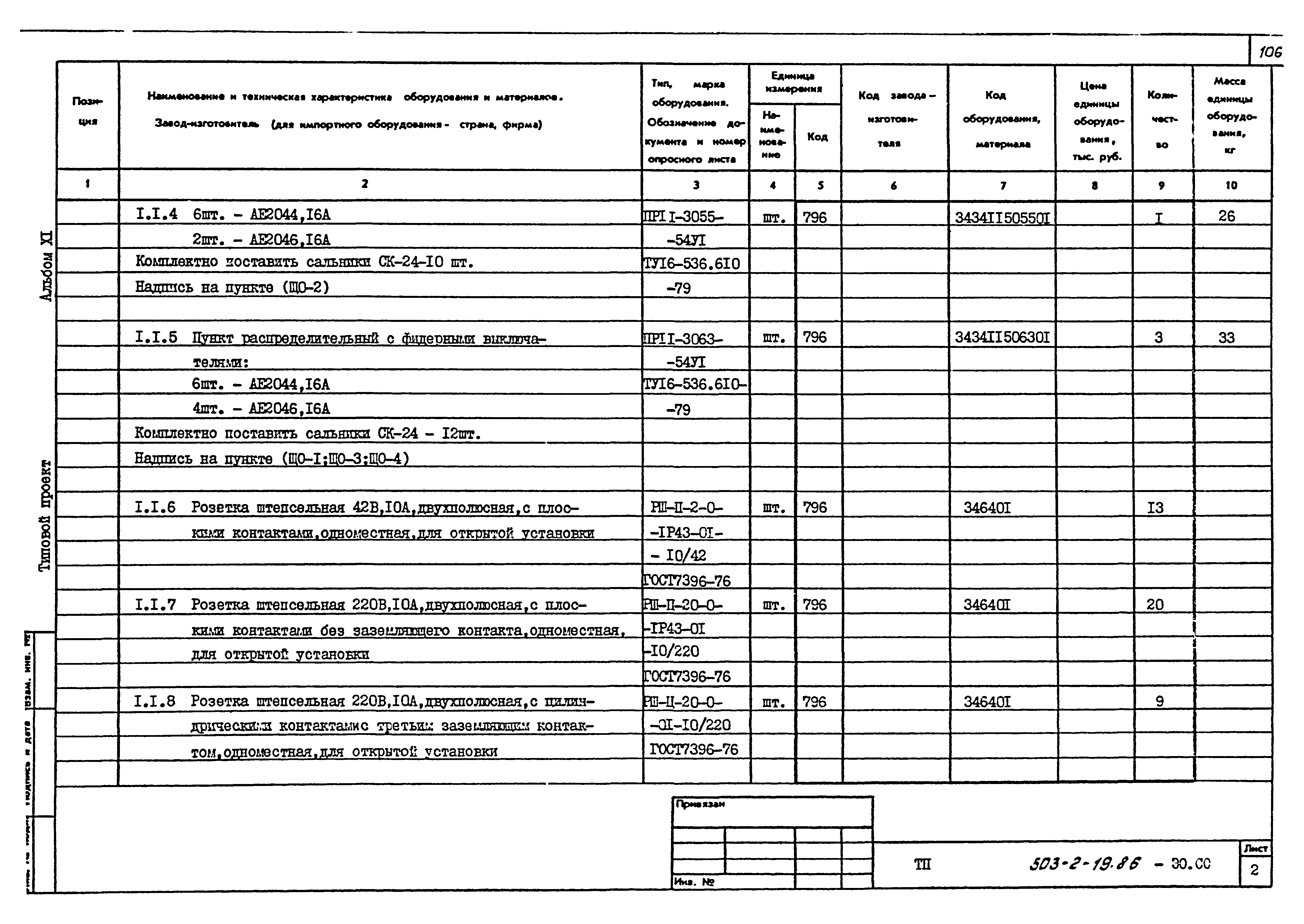 Типовой проект 503-2-19.86
