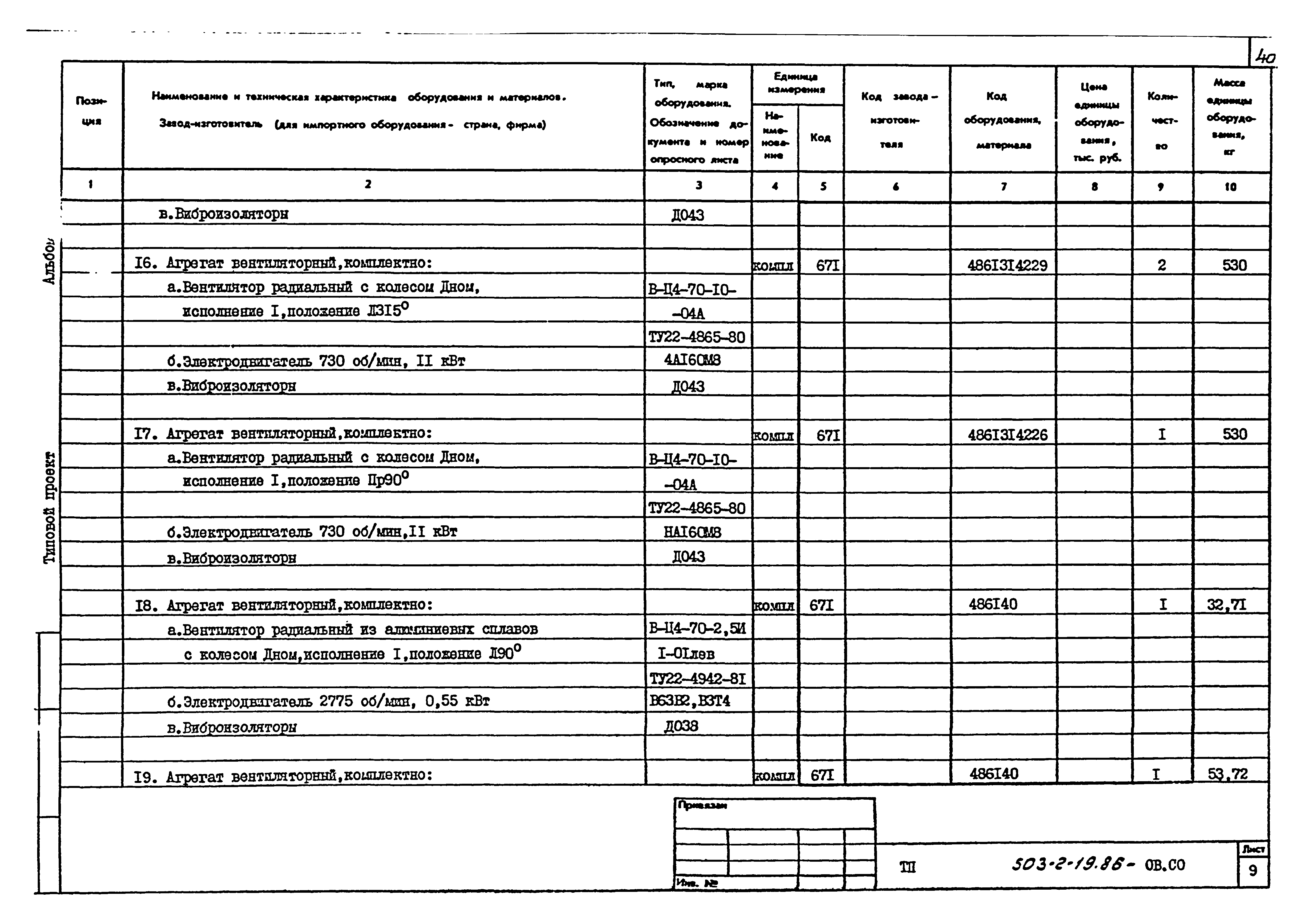 Типовой проект 503-2-19.86