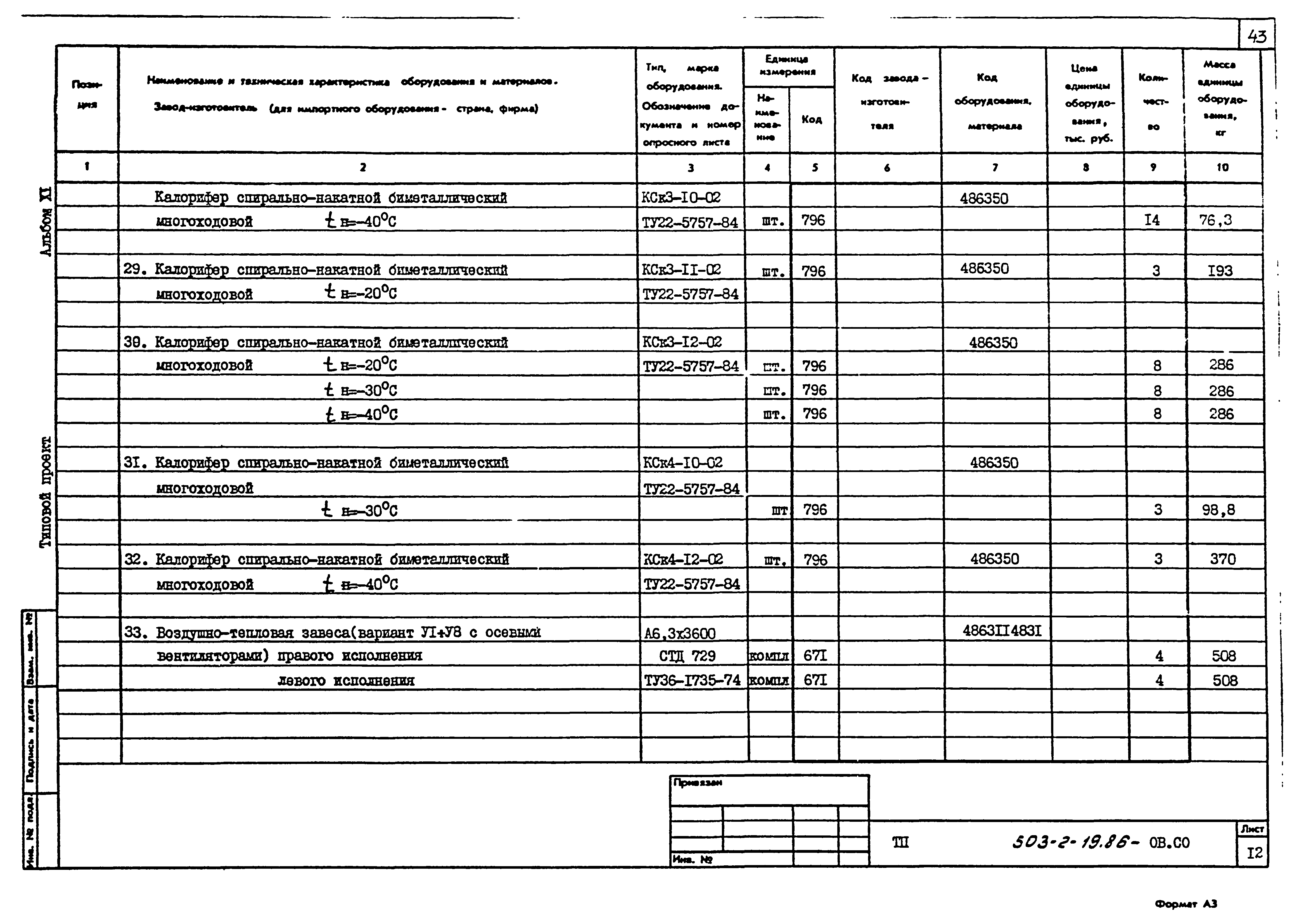 Типовой проект 503-2-19.86
