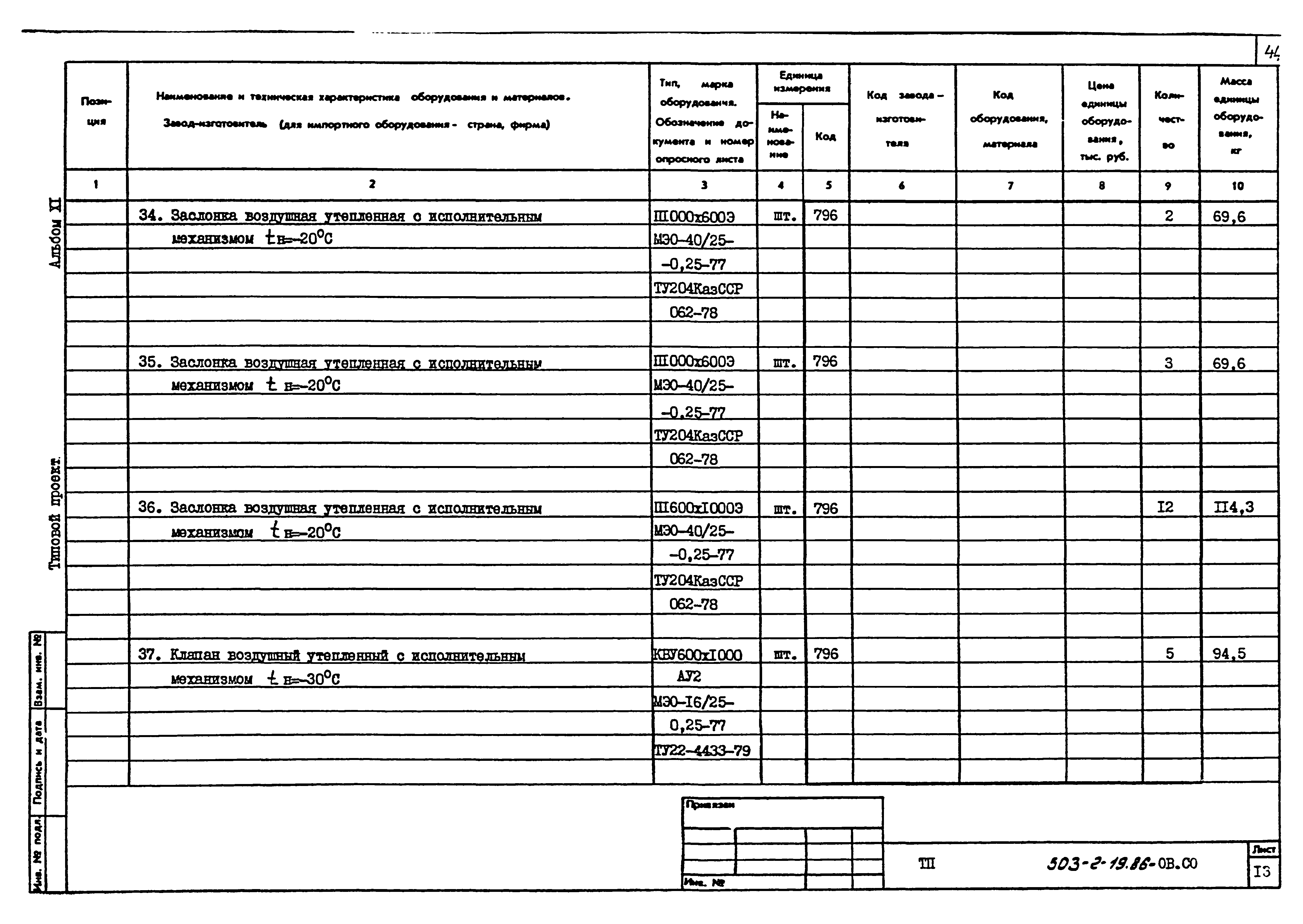 Типовой проект 503-2-19.86