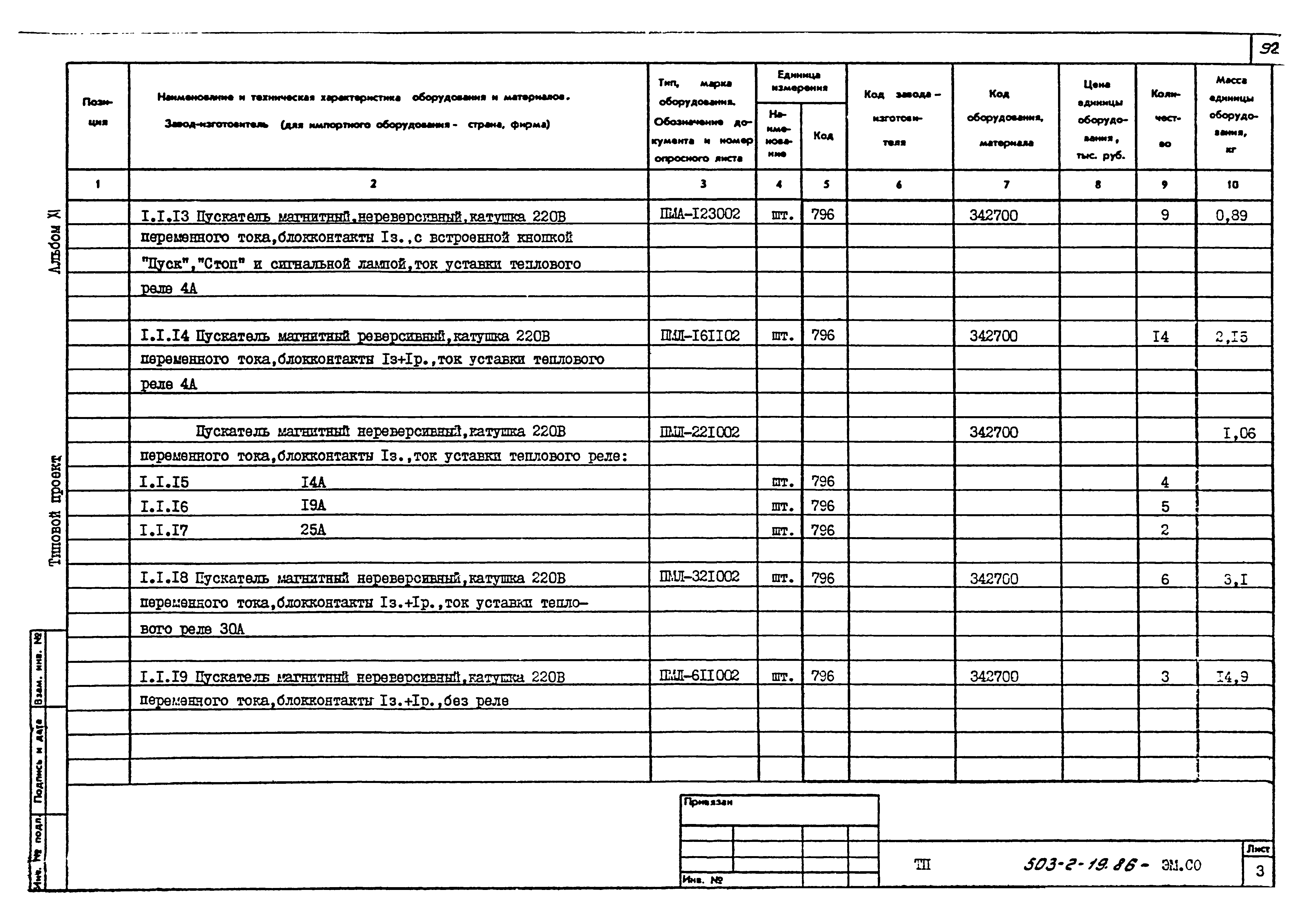 Типовой проект 503-2-19.86