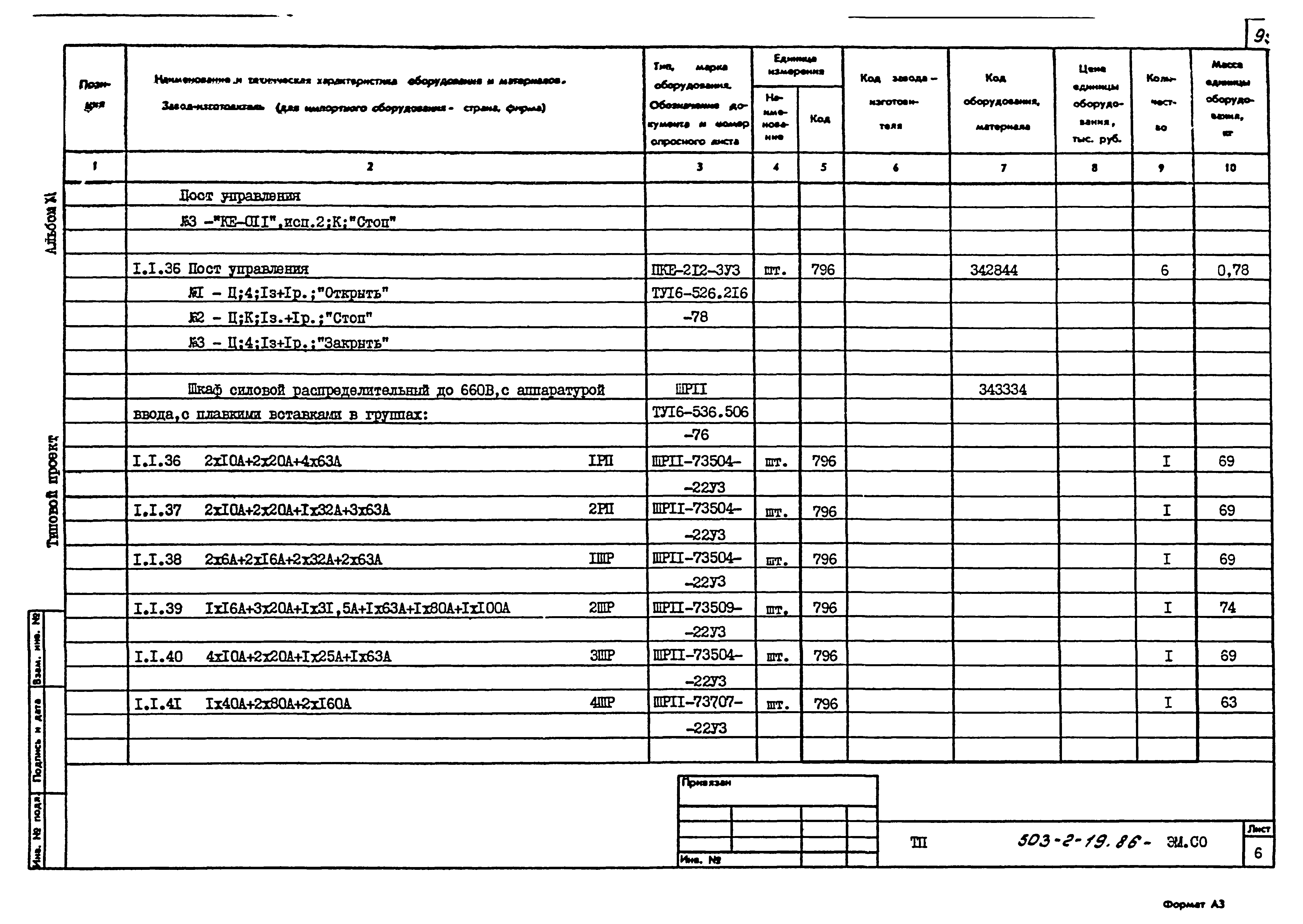 Типовой проект 503-2-19.86