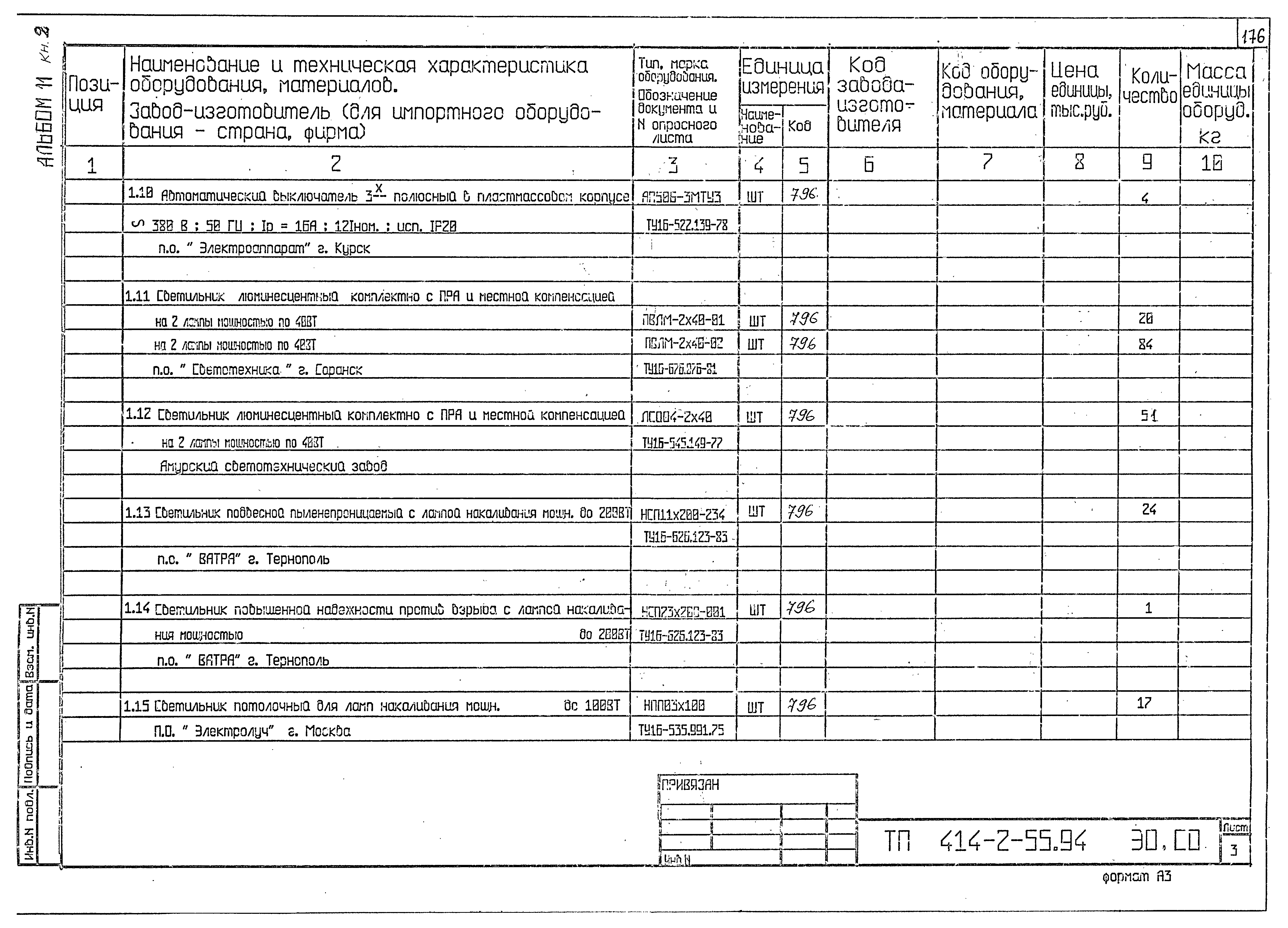 Типовой проект 414-2-55.94
