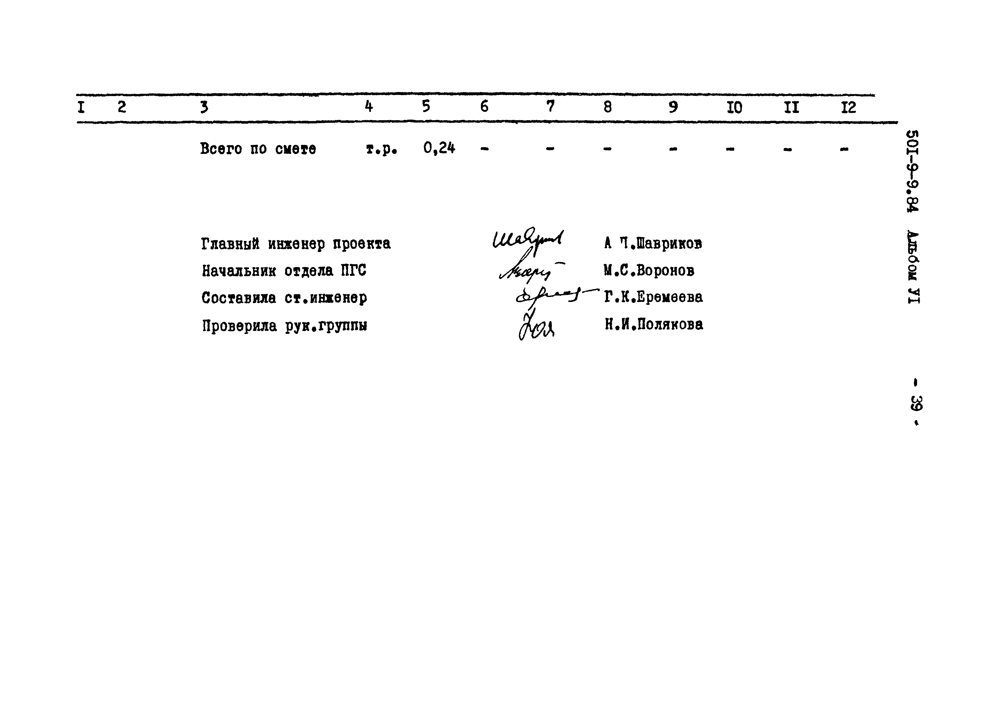 Типовой проект 501-9-9.84