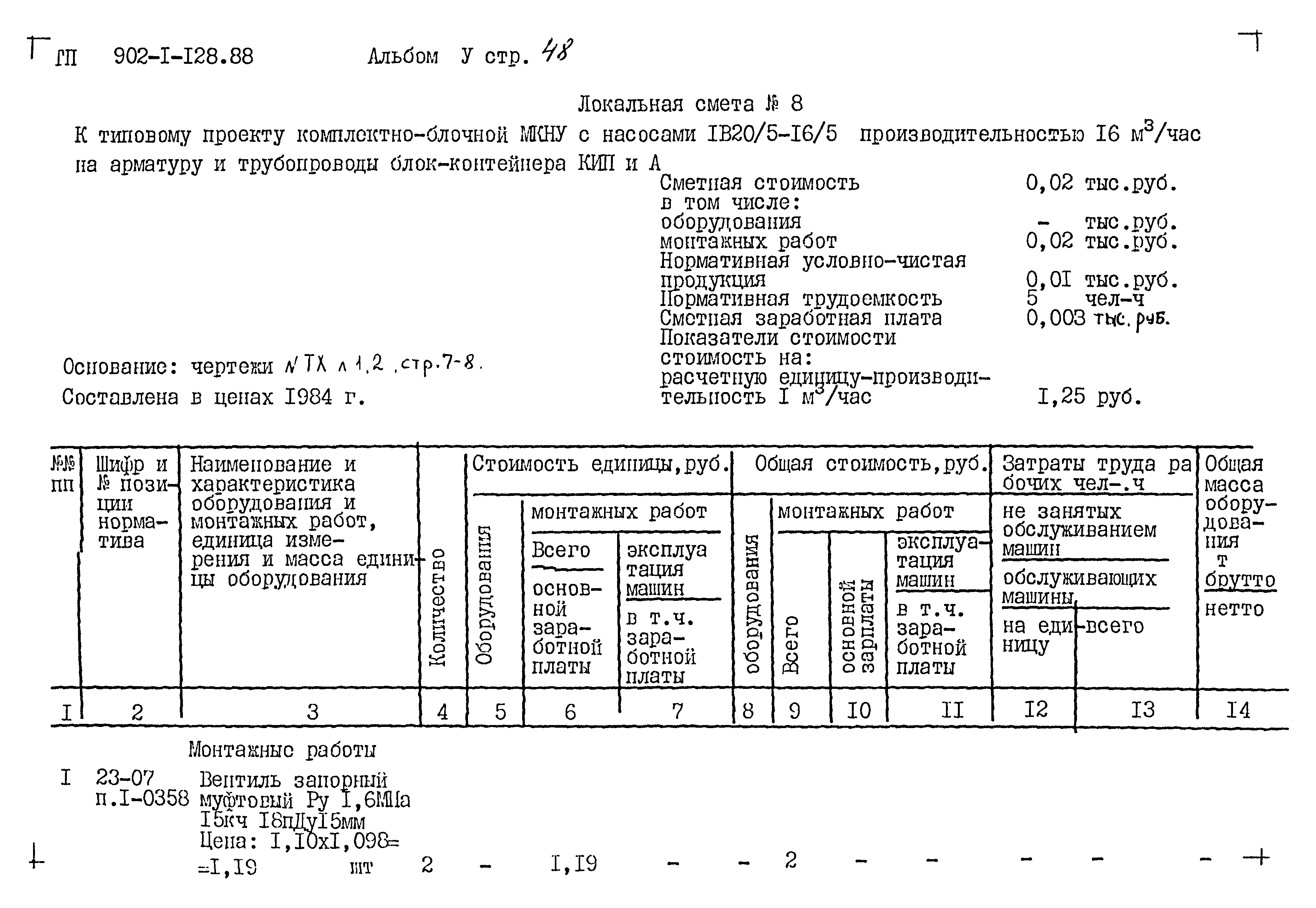 Типовой проект 902-1-128.88