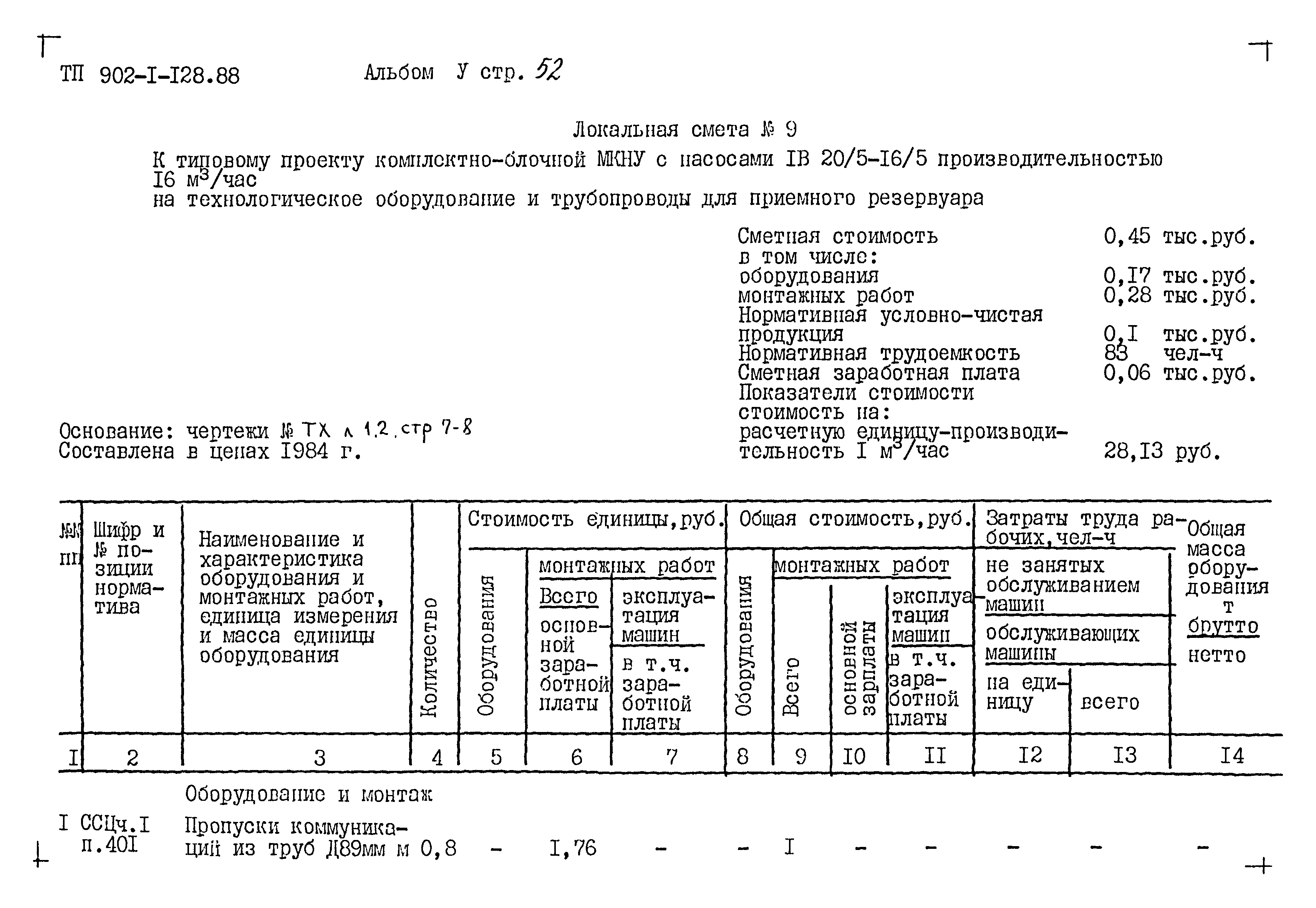 Типовой проект 902-1-128.88