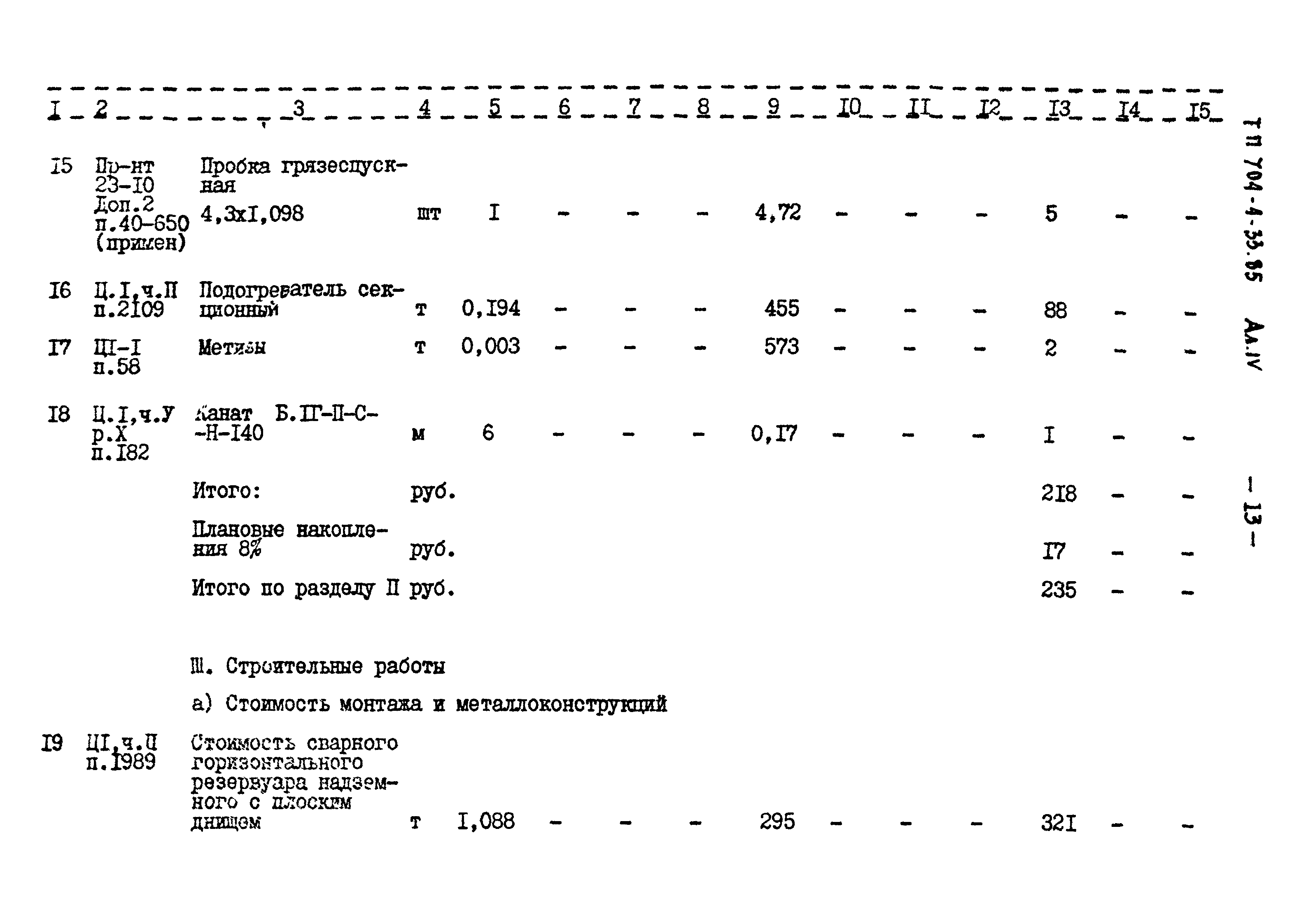 Типовой проект 704-4-33.85