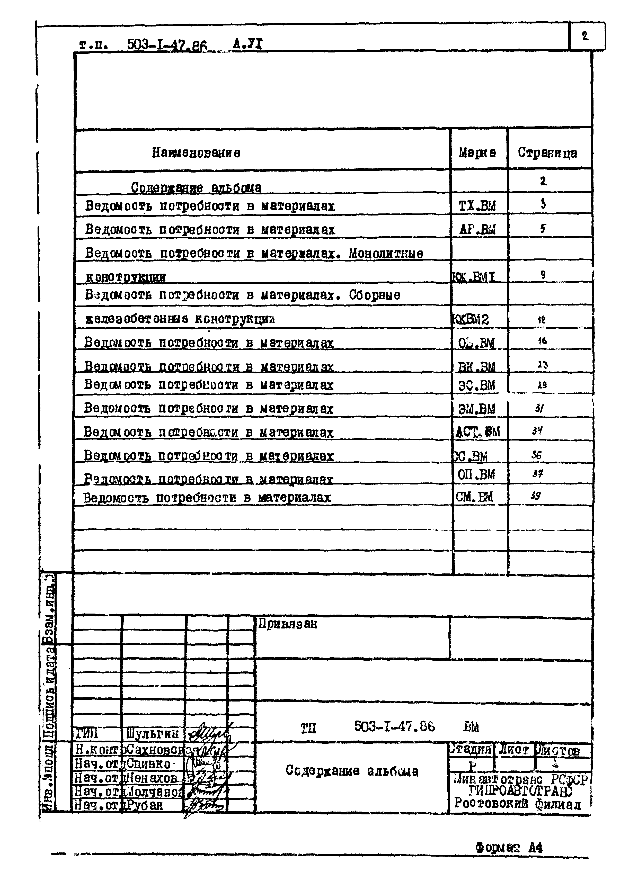 Типовой проект 503-1-47.86