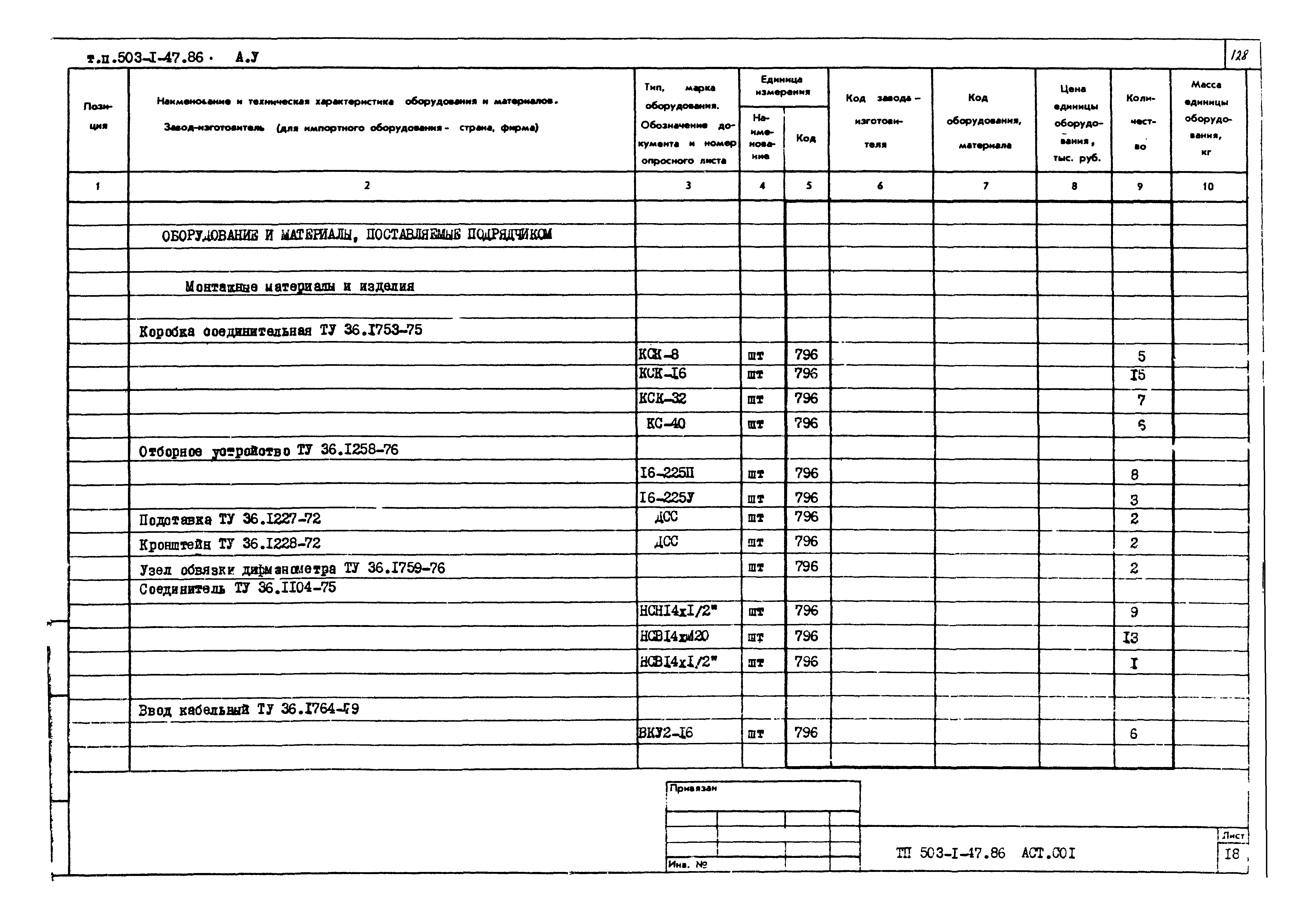Типовой проект 503-1-47.86