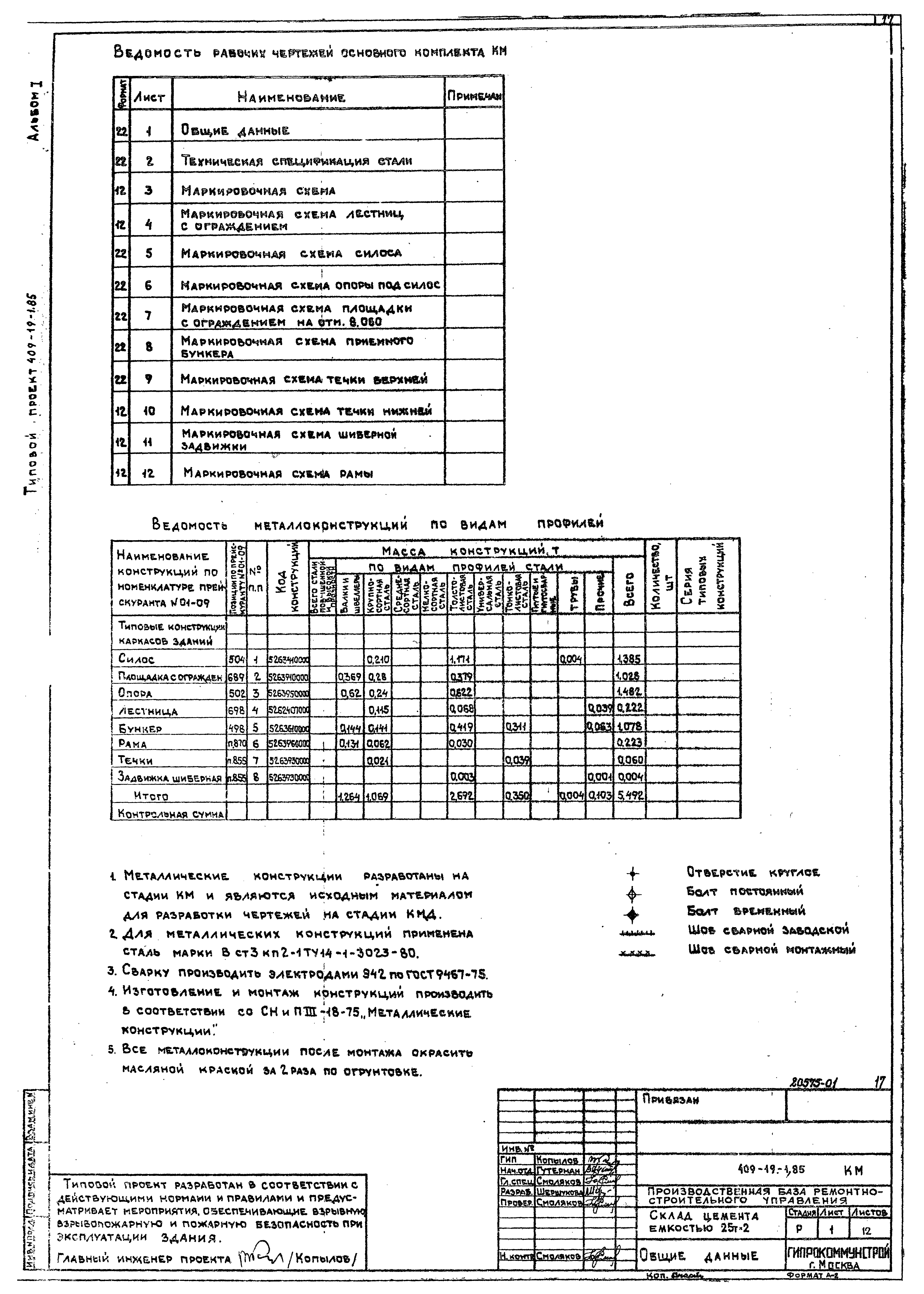 Типовой проект 409-19-1.85
