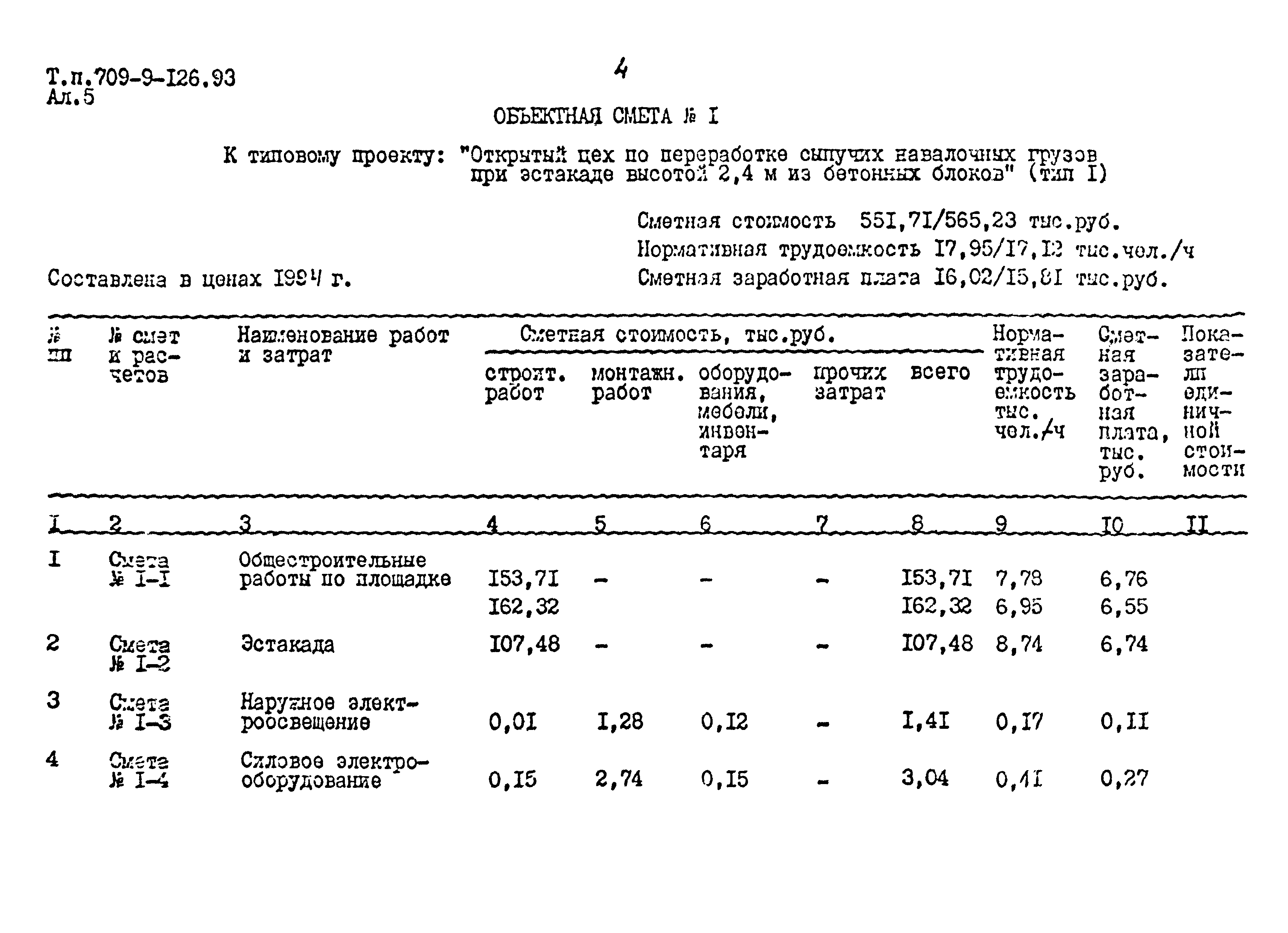 Типовой проект 709-9-126.93