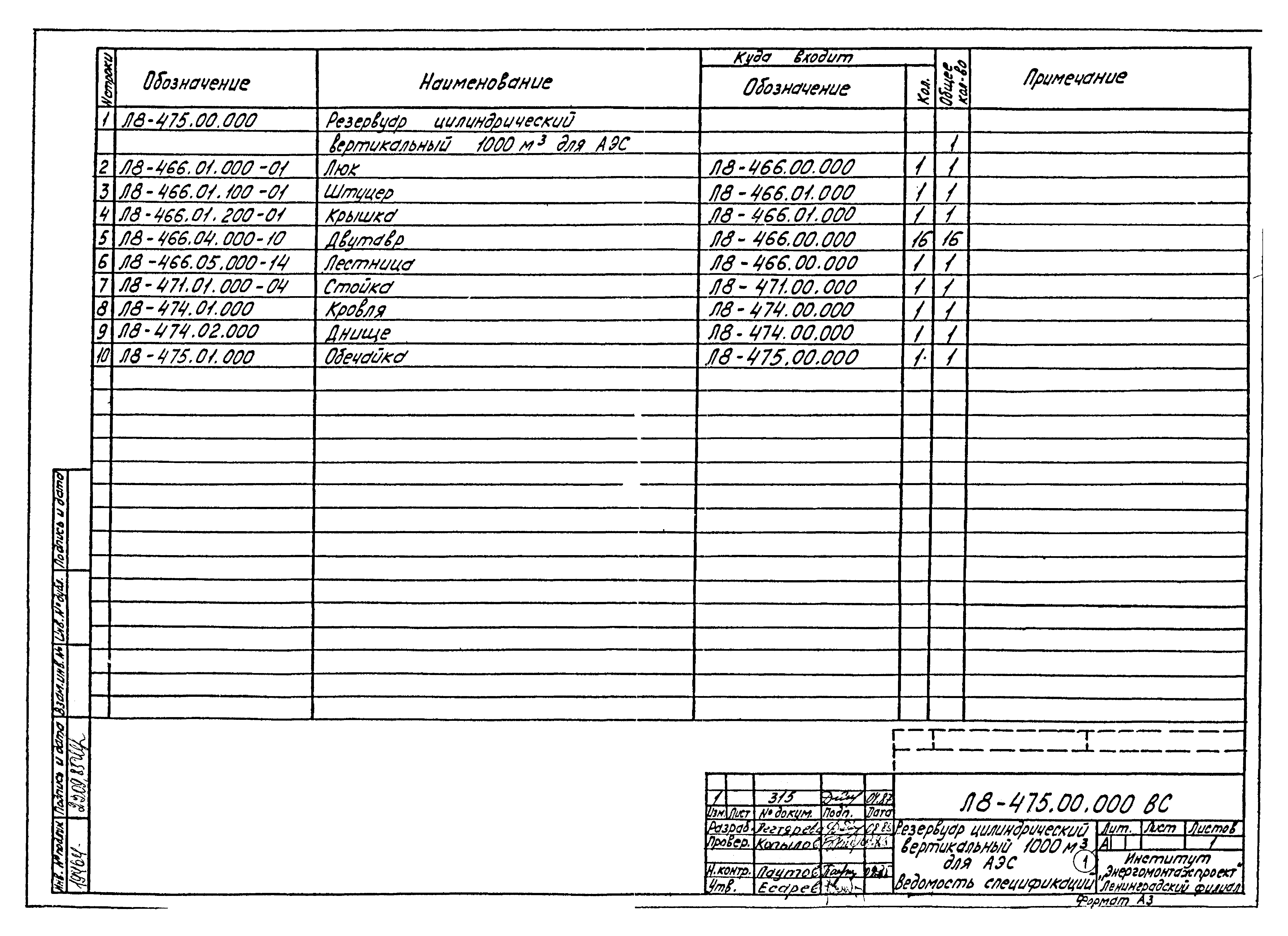 Л8-475.00.000 СБ