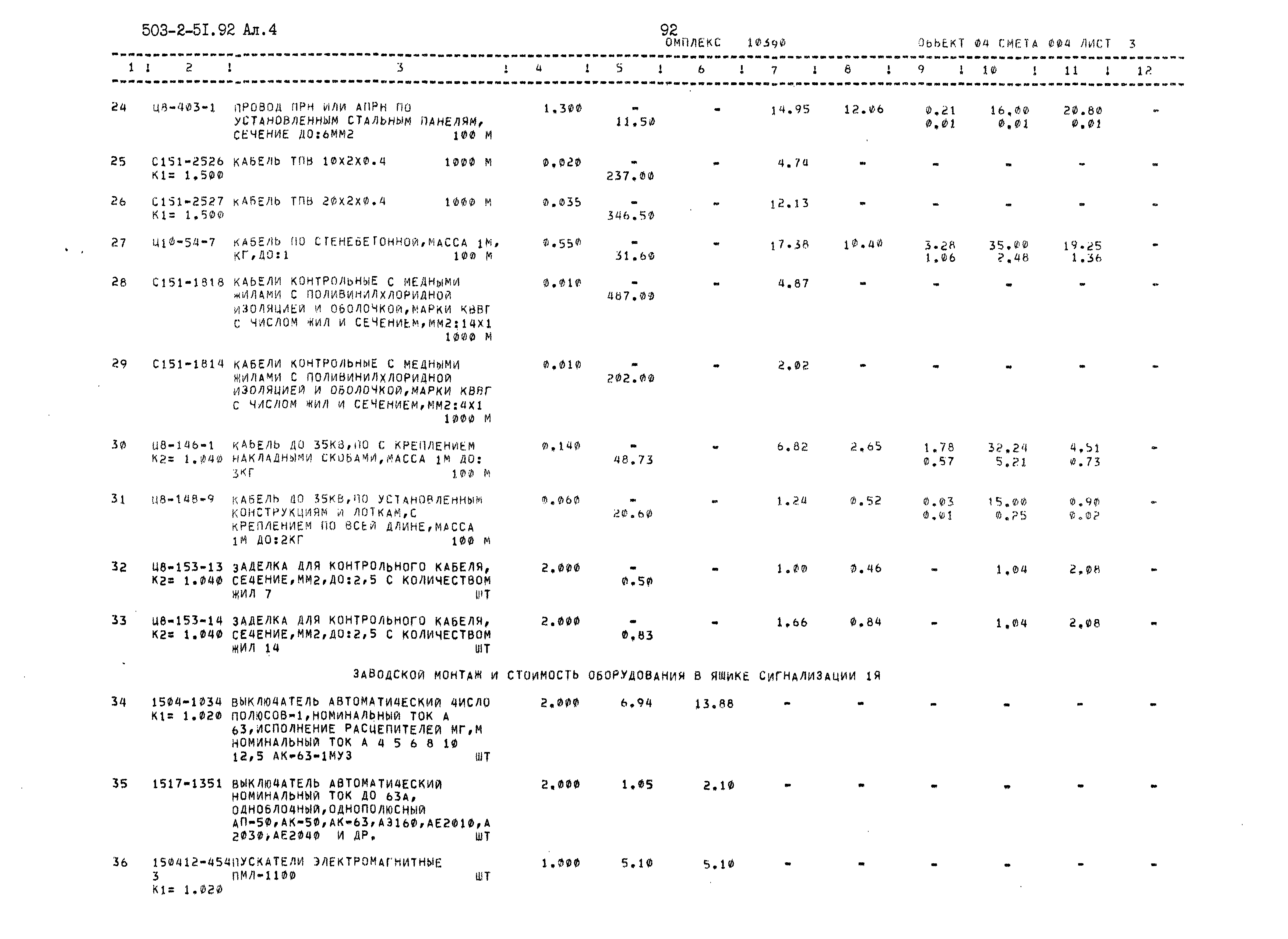 Типовой проект 503-2-51.92