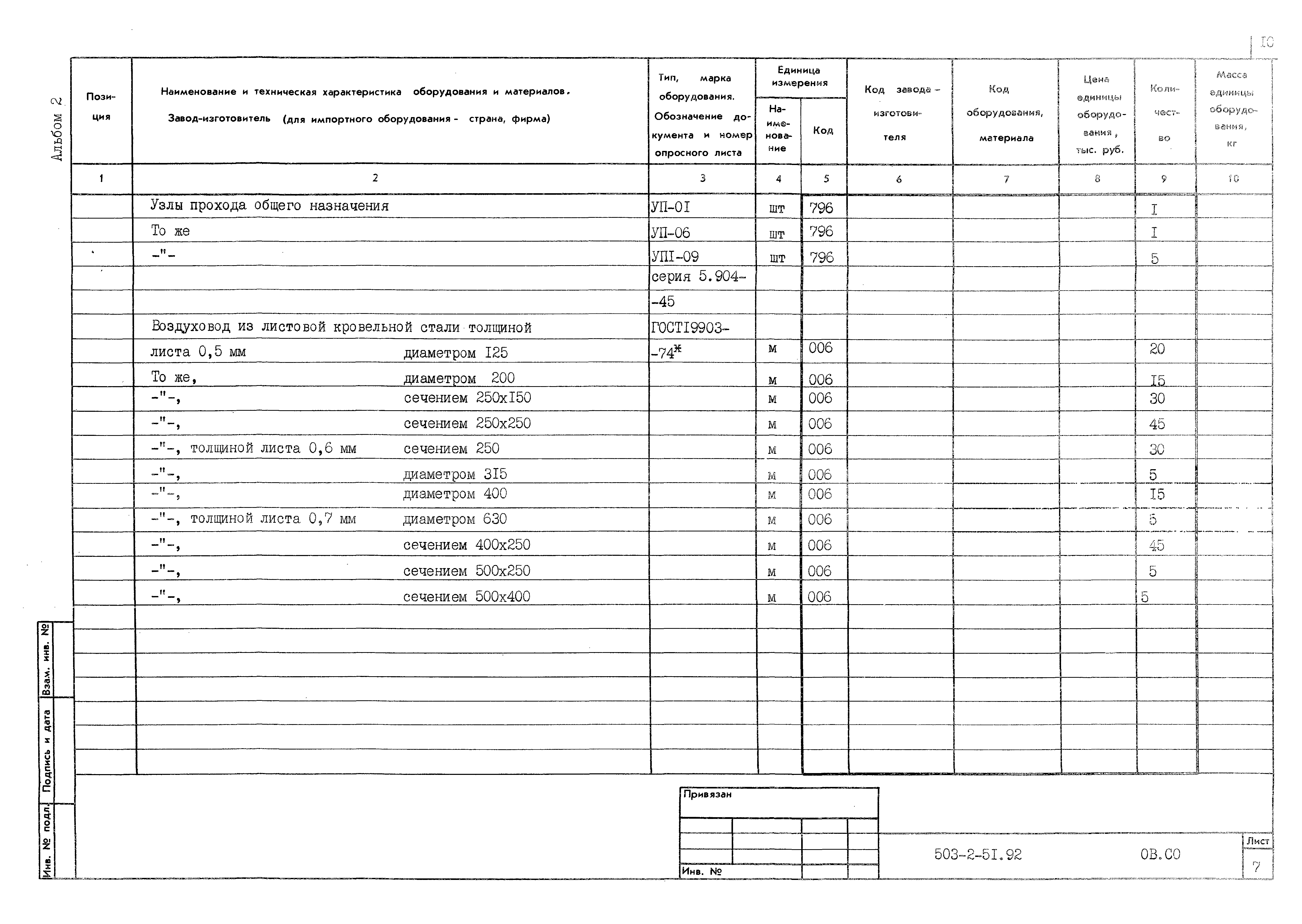 Типовой проект 503-2-51.92