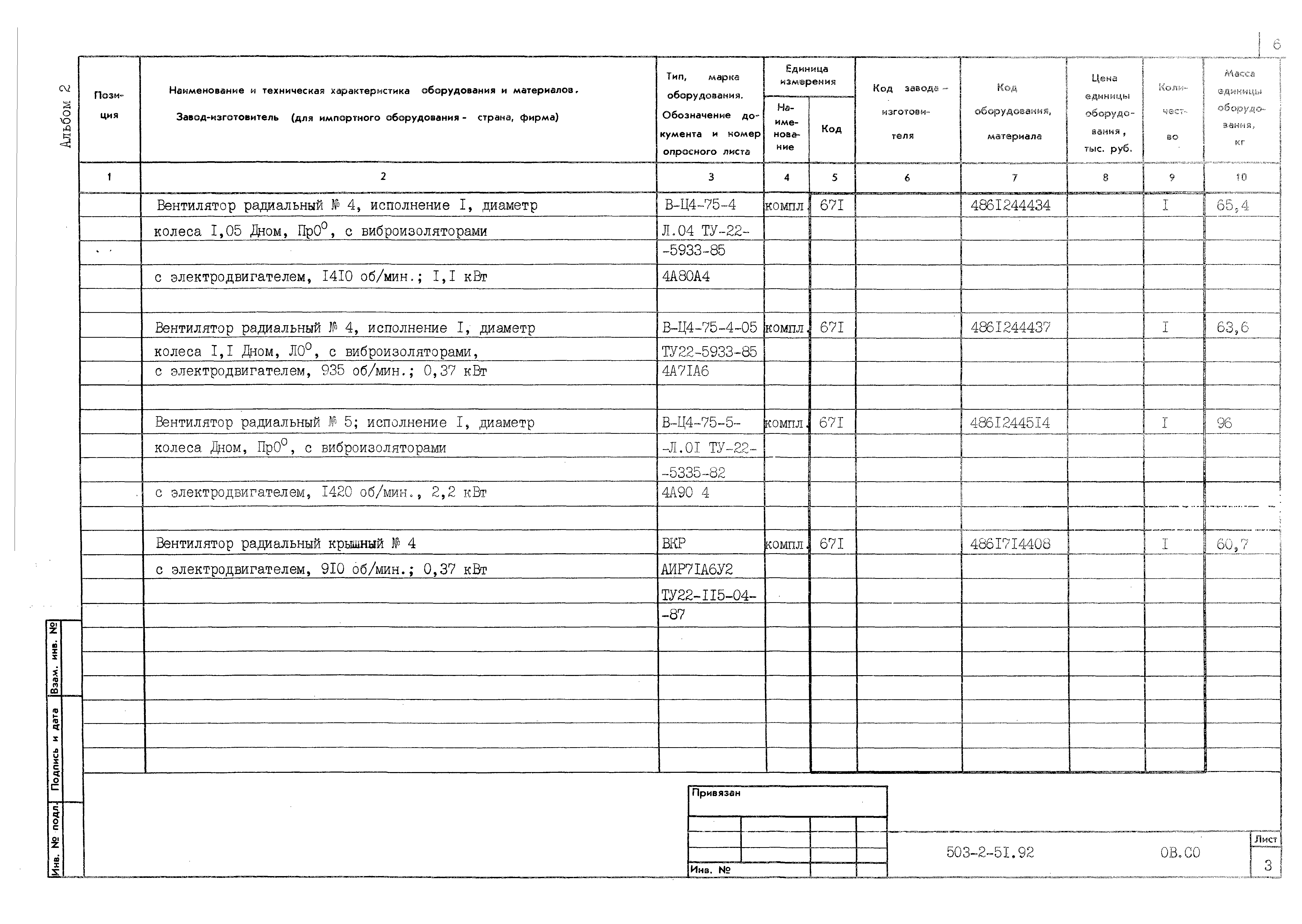 Типовой проект 503-2-51.92