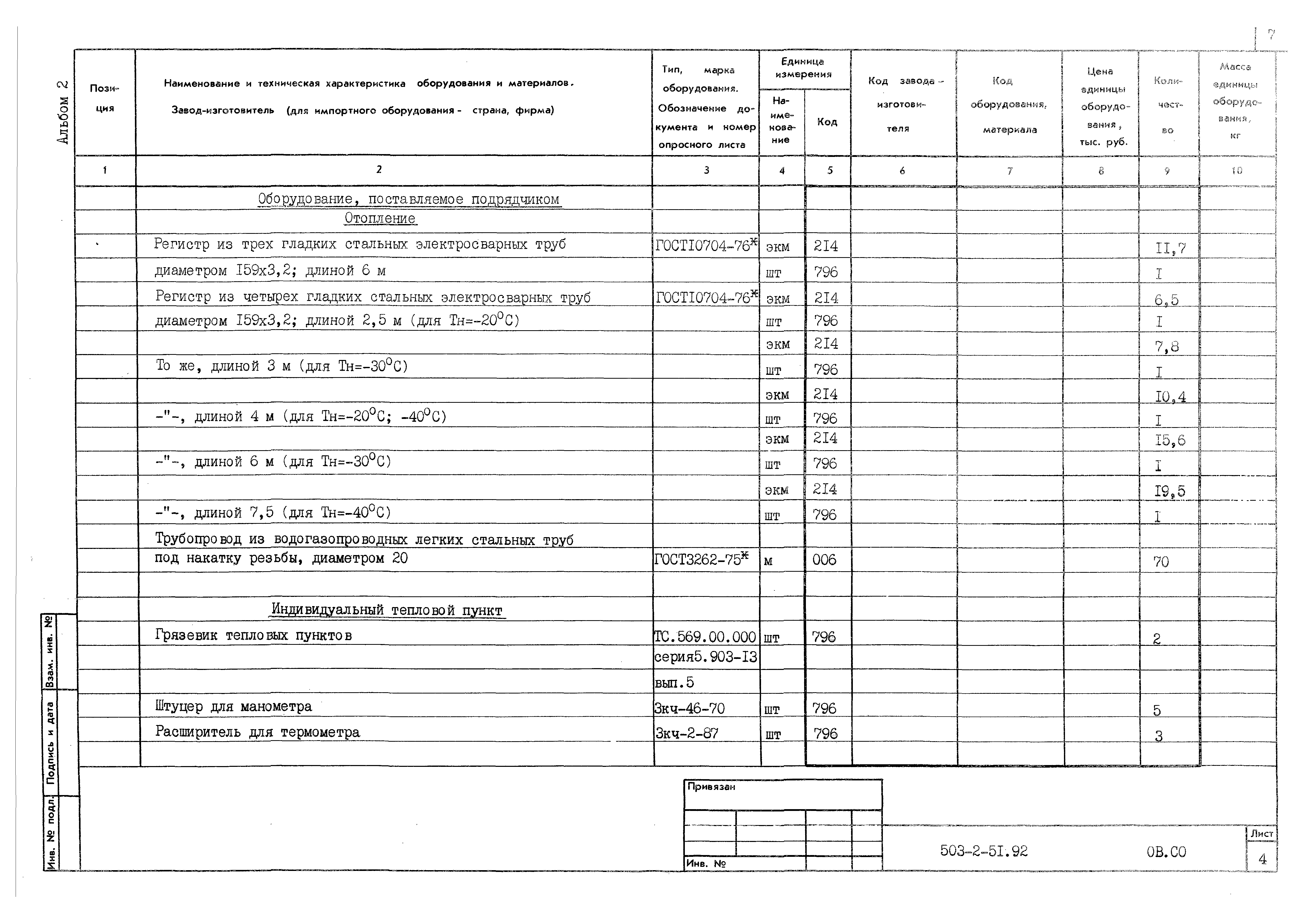 Типовой проект 503-2-51.92