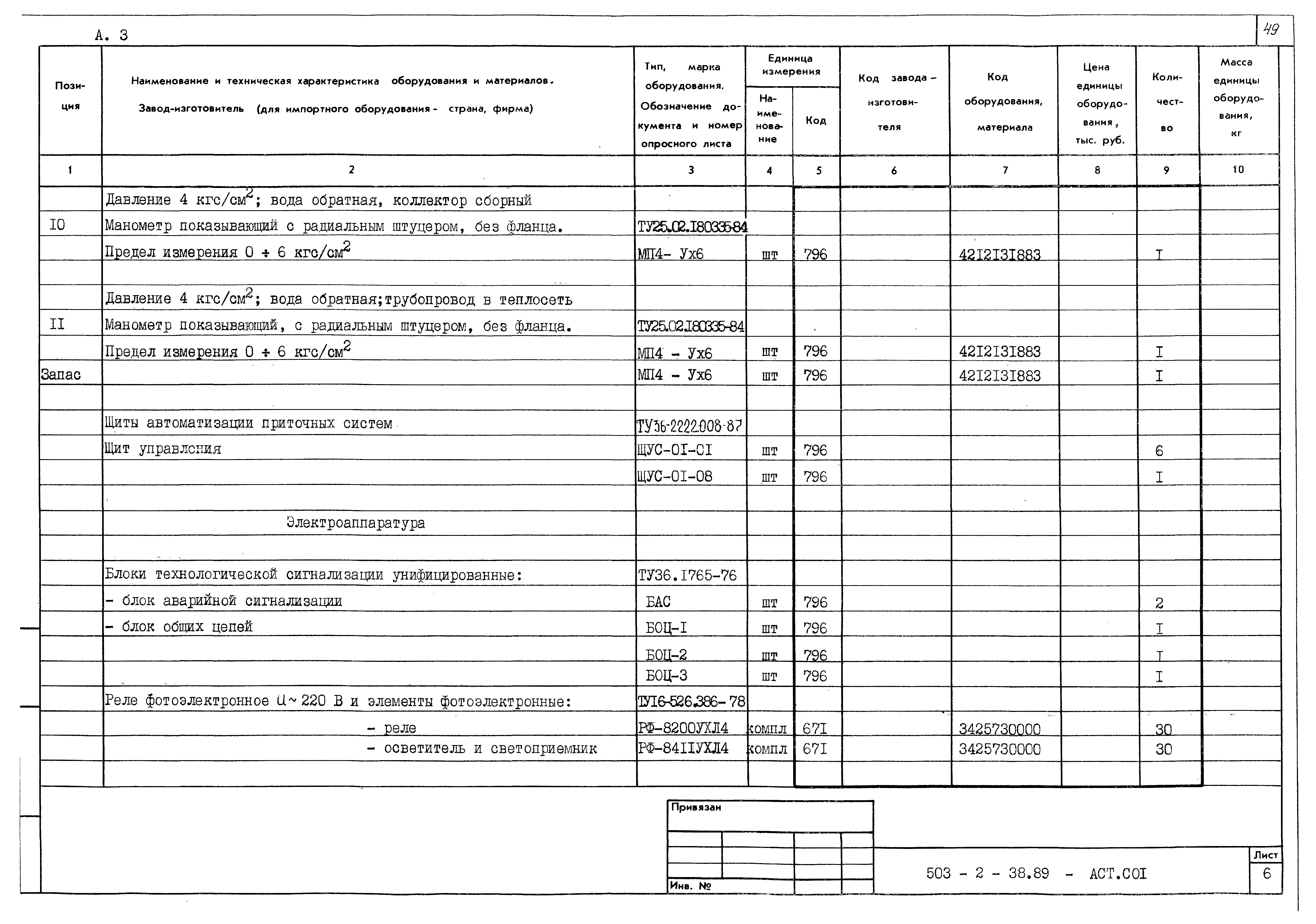 Типовой проект 503-2-38.89