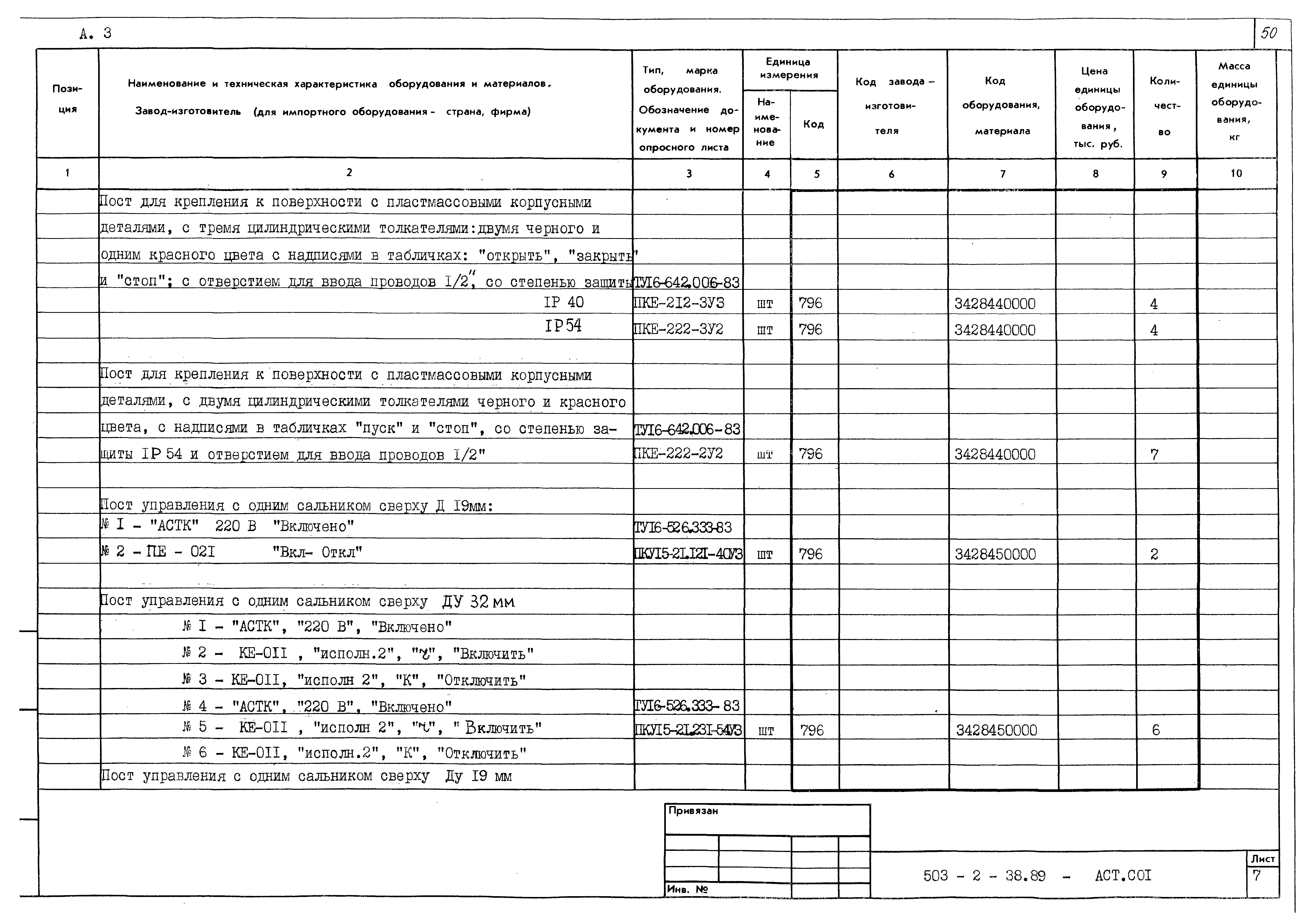 Типовой проект 503-2-38.89