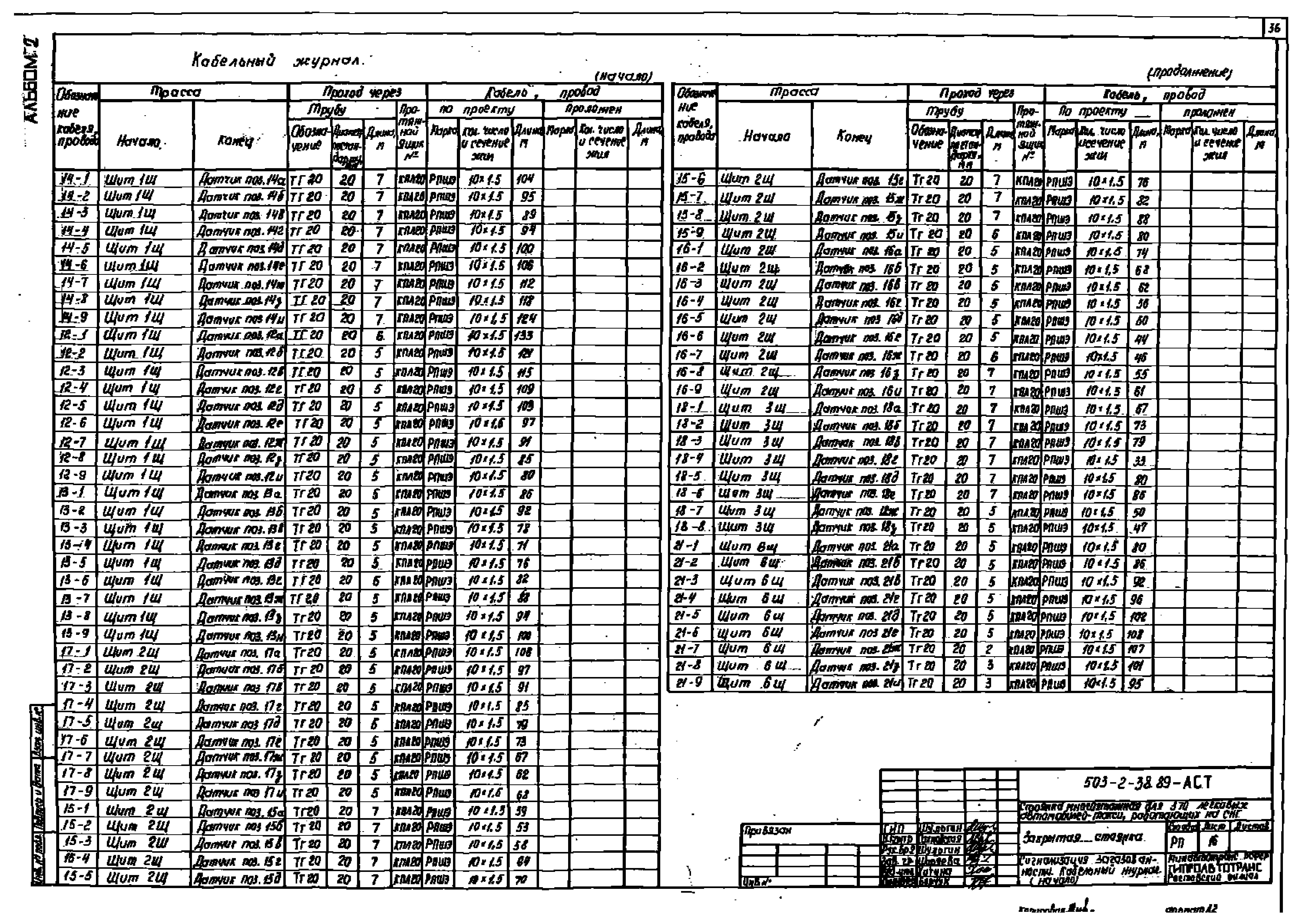 Типовой проект 503-2-38.89