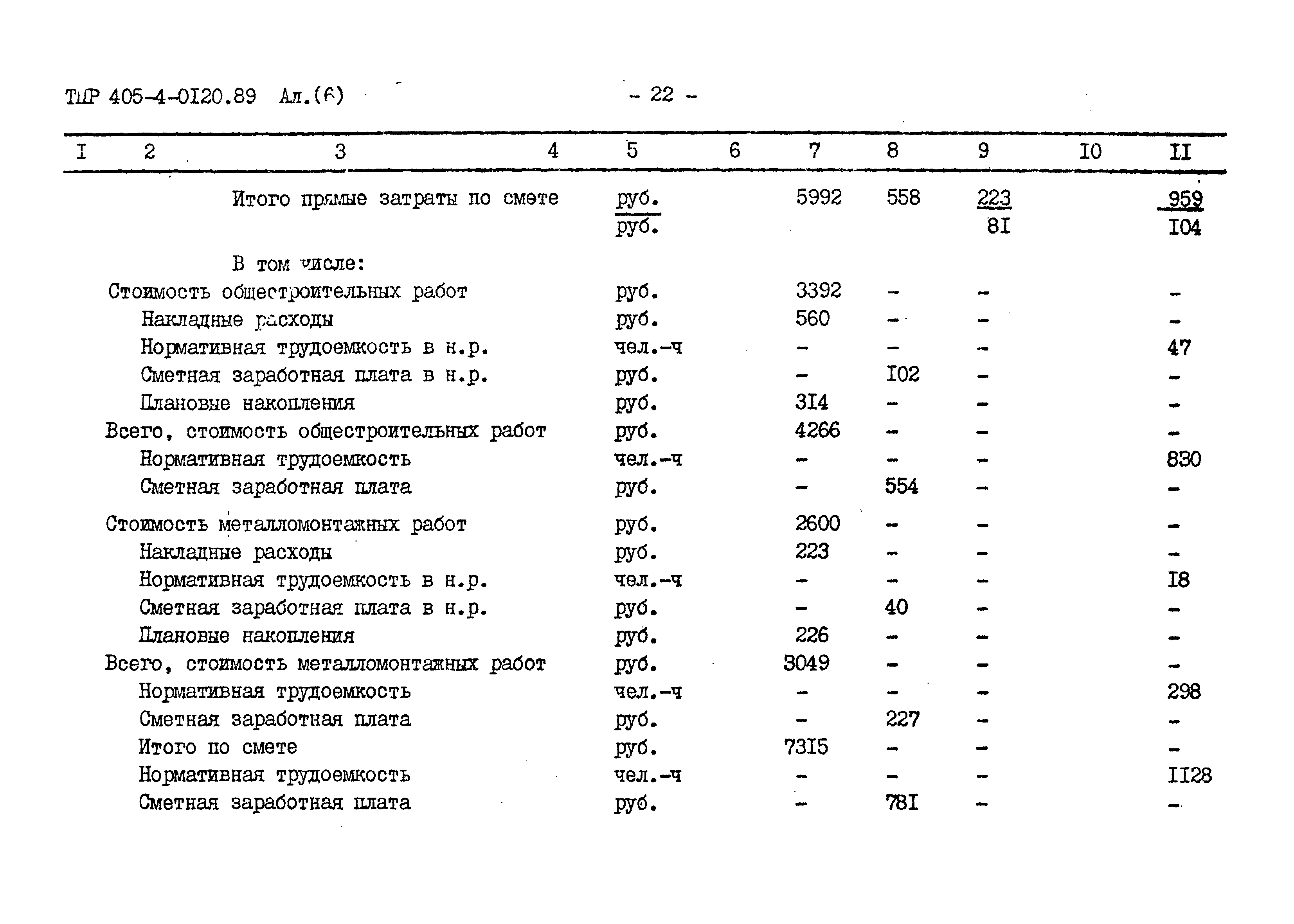 Типовые проектные решения 405-4-0120.89