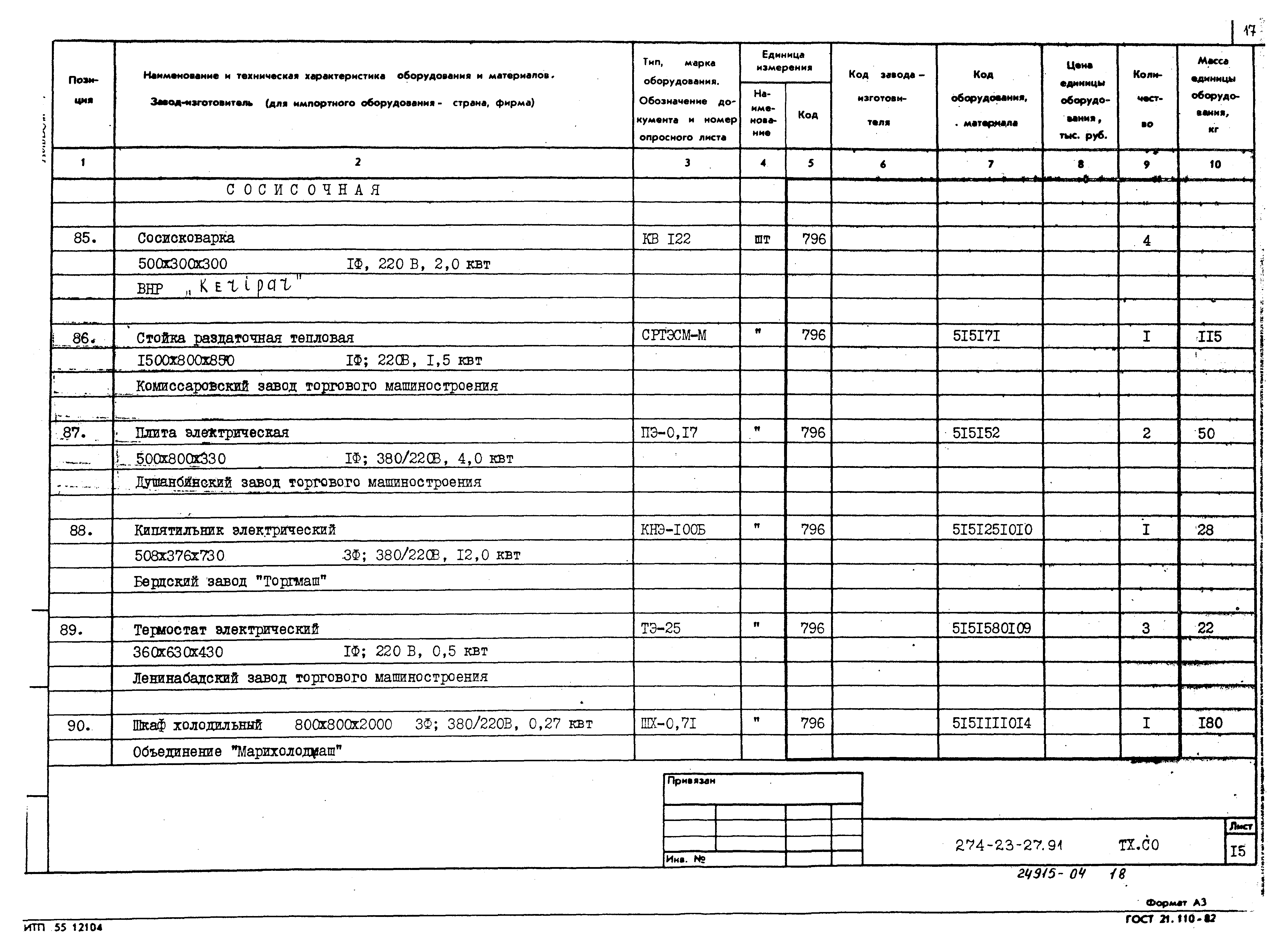 Типовой проект 274-23-27.91