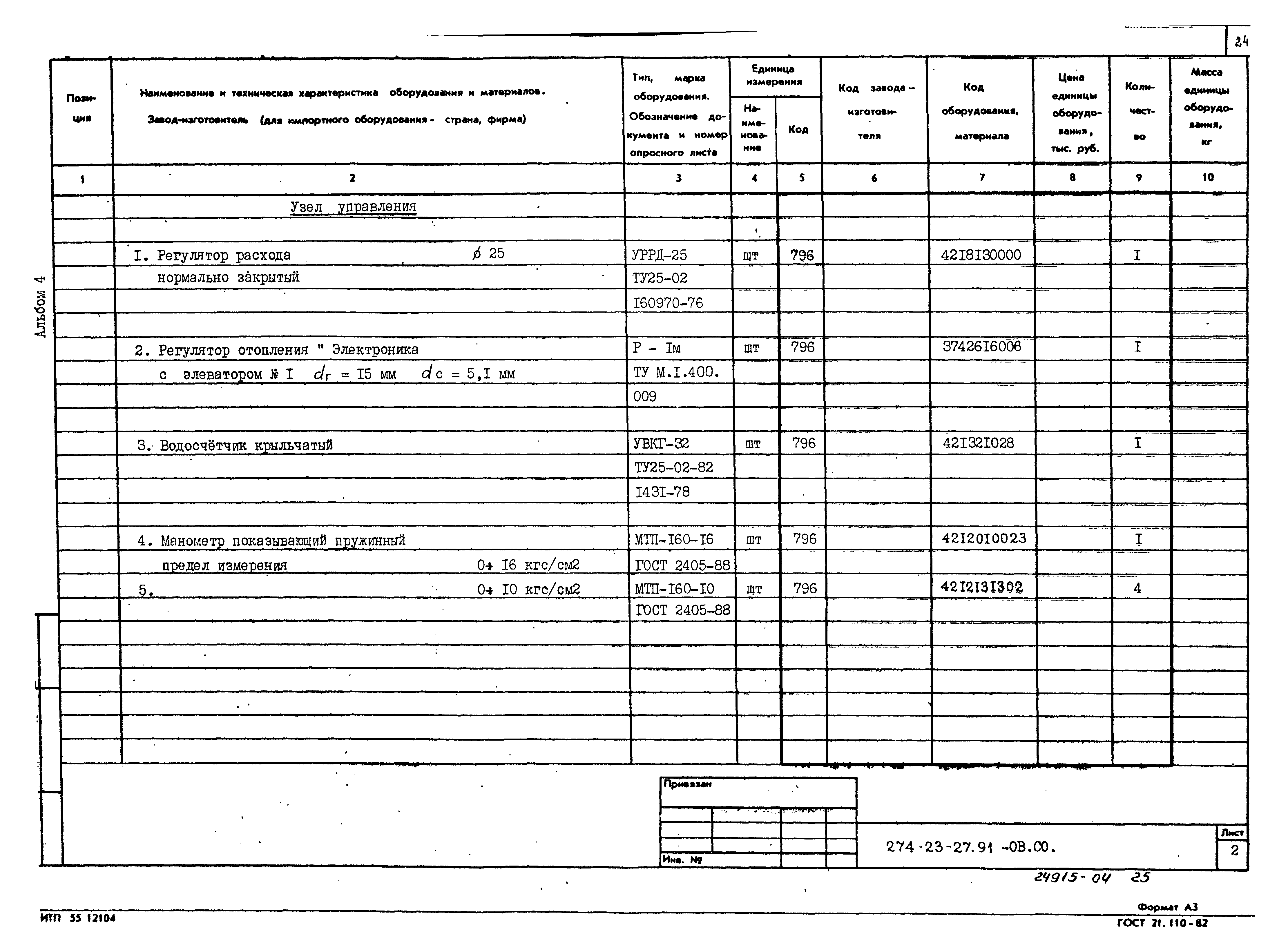 Типовой проект 274-23-27.91