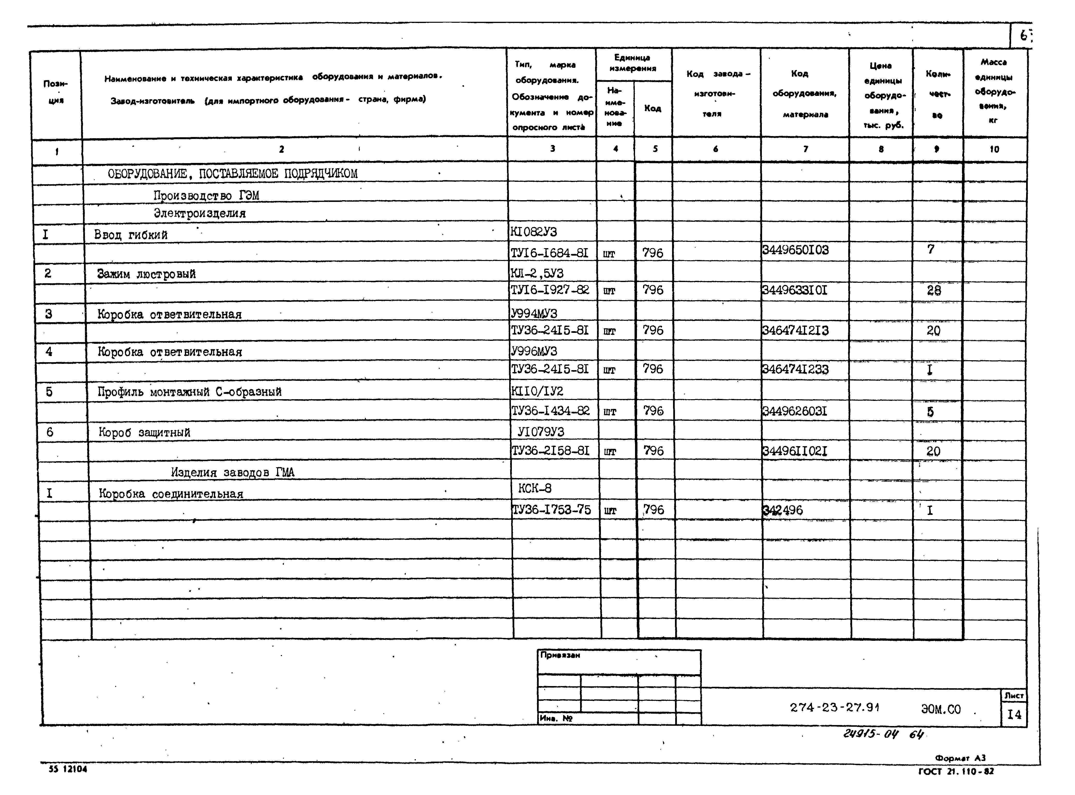 Типовой проект 274-23-27.91