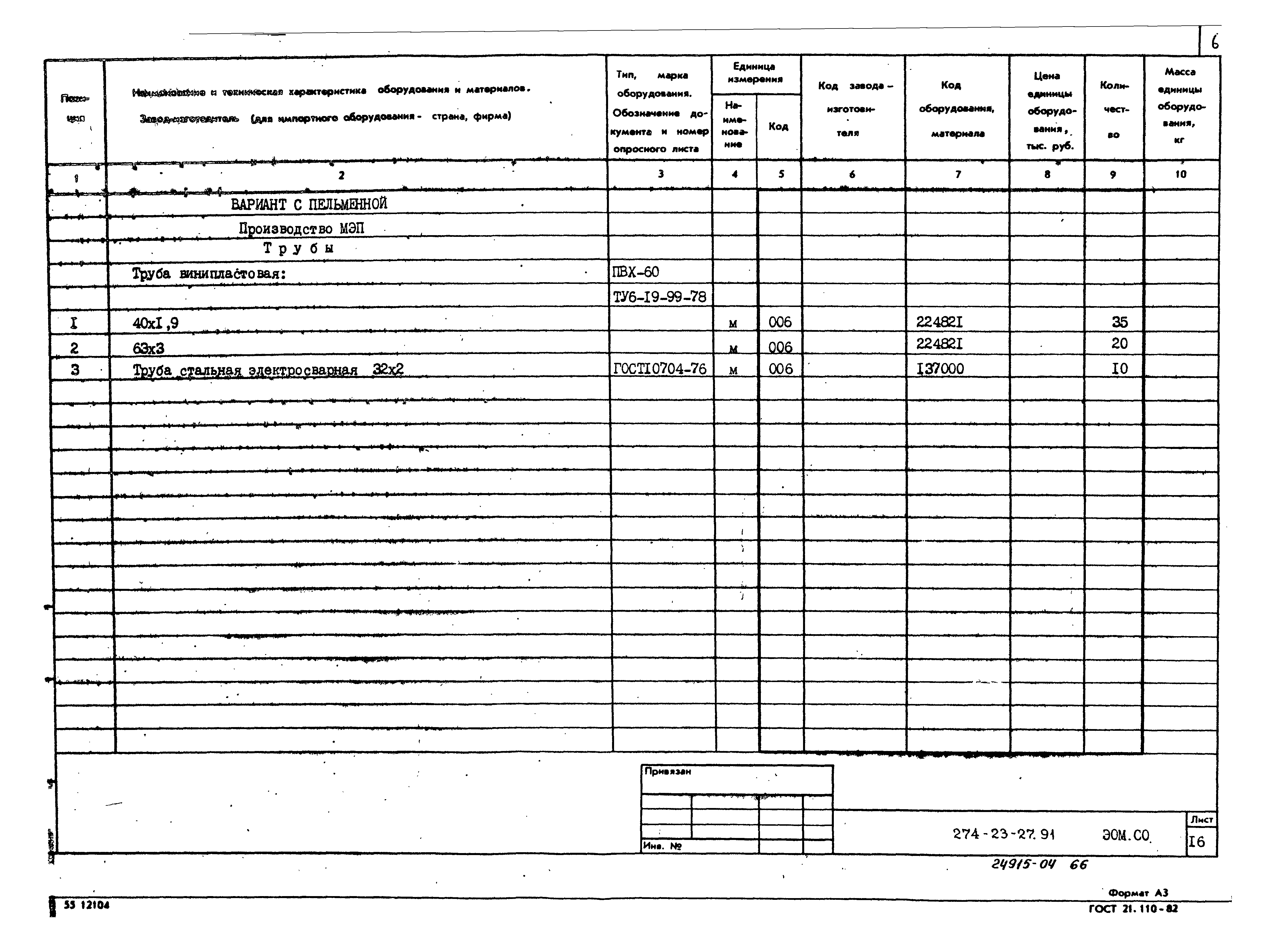 Типовой проект 274-23-27.91