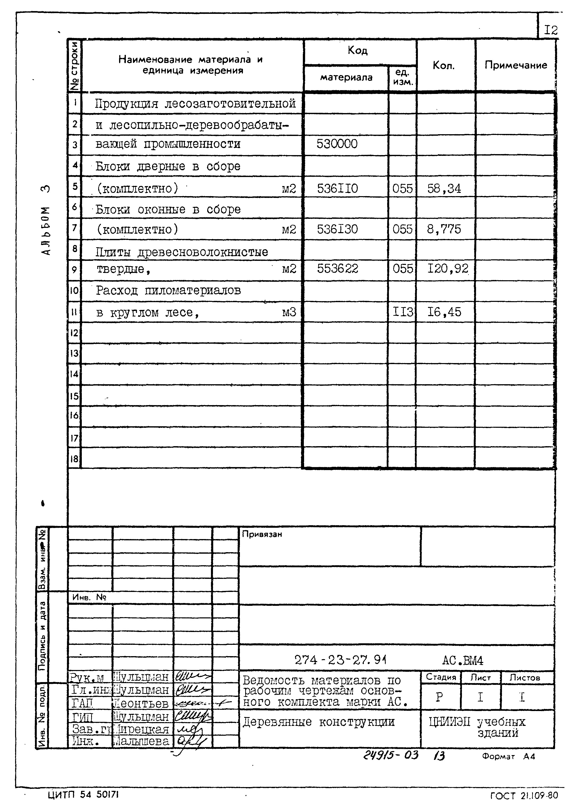 Типовой проект 274-23-27.91