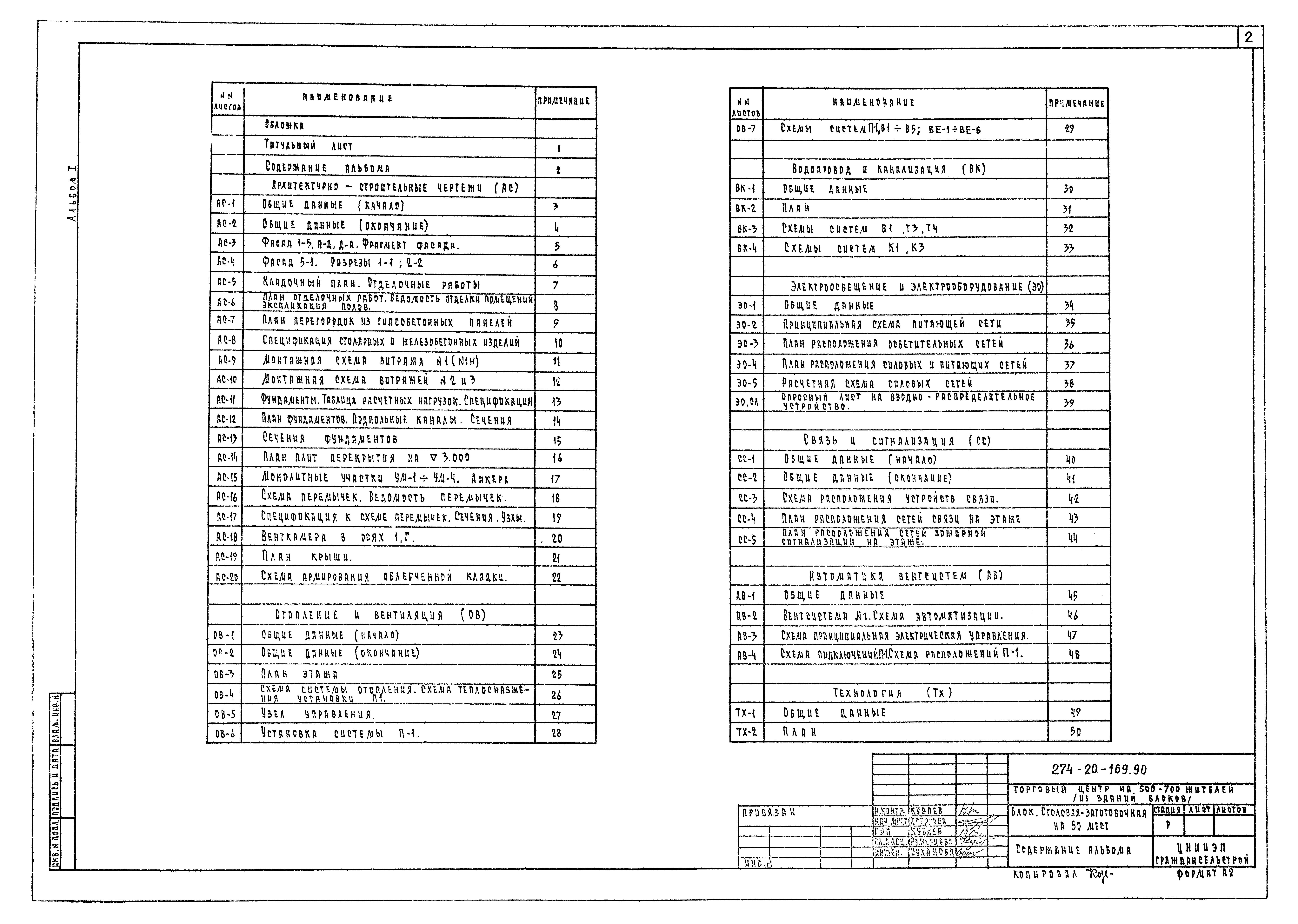 Типовой проект 274-20-169.90