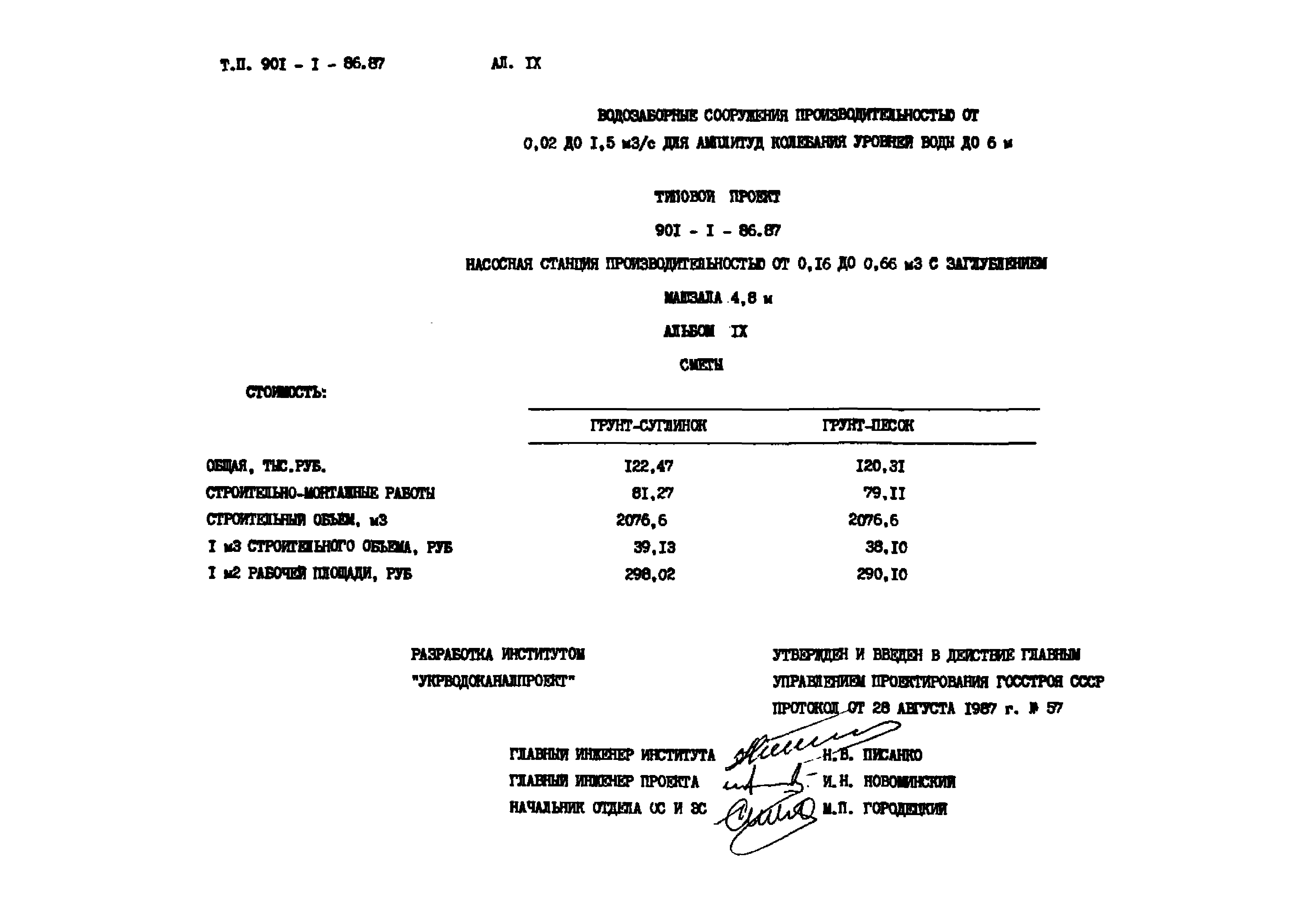 Типовой проект 901-1-86.87