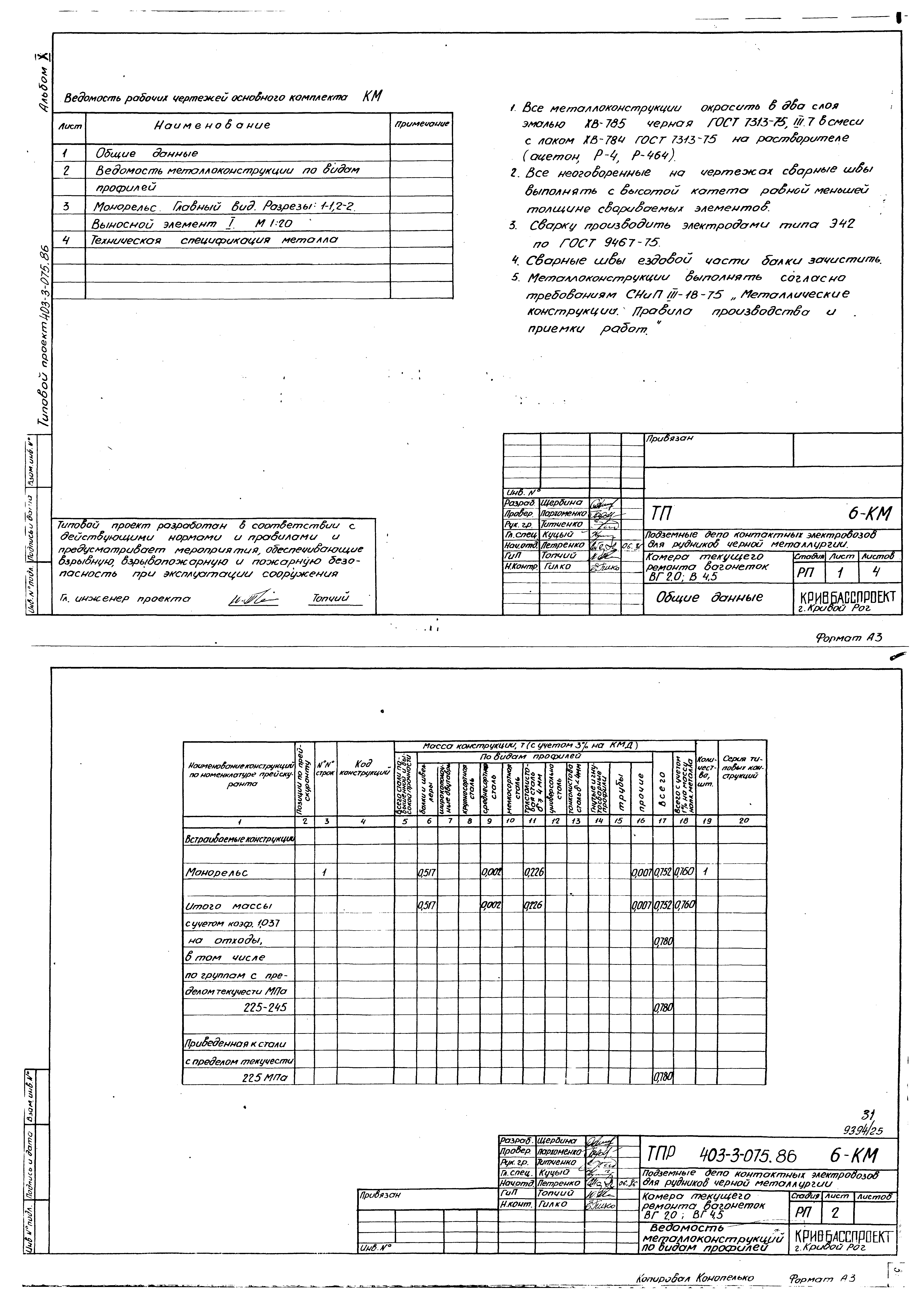 Типовые проектные решения 403-3-075.86