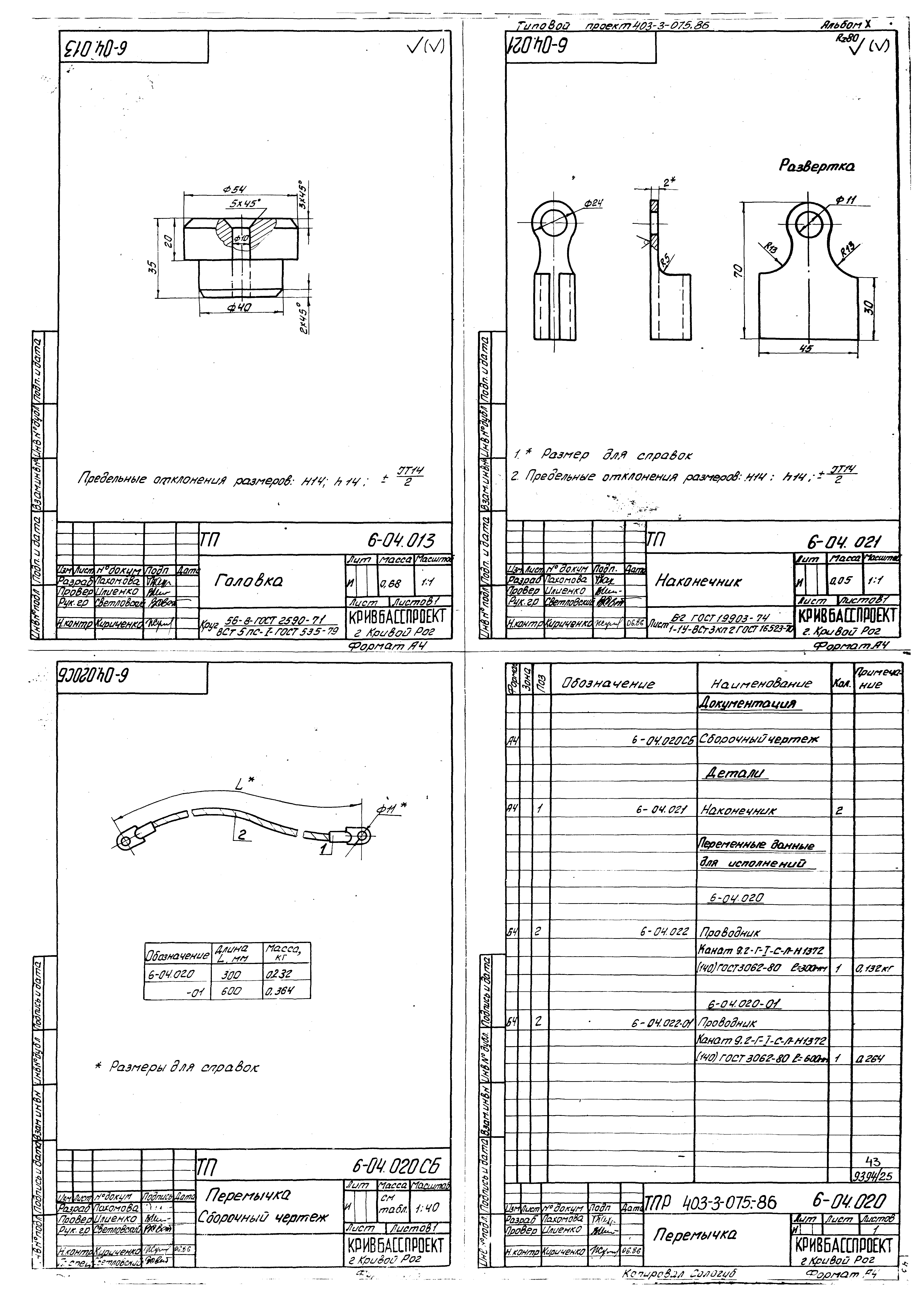 Типовые проектные решения 403-3-075.86