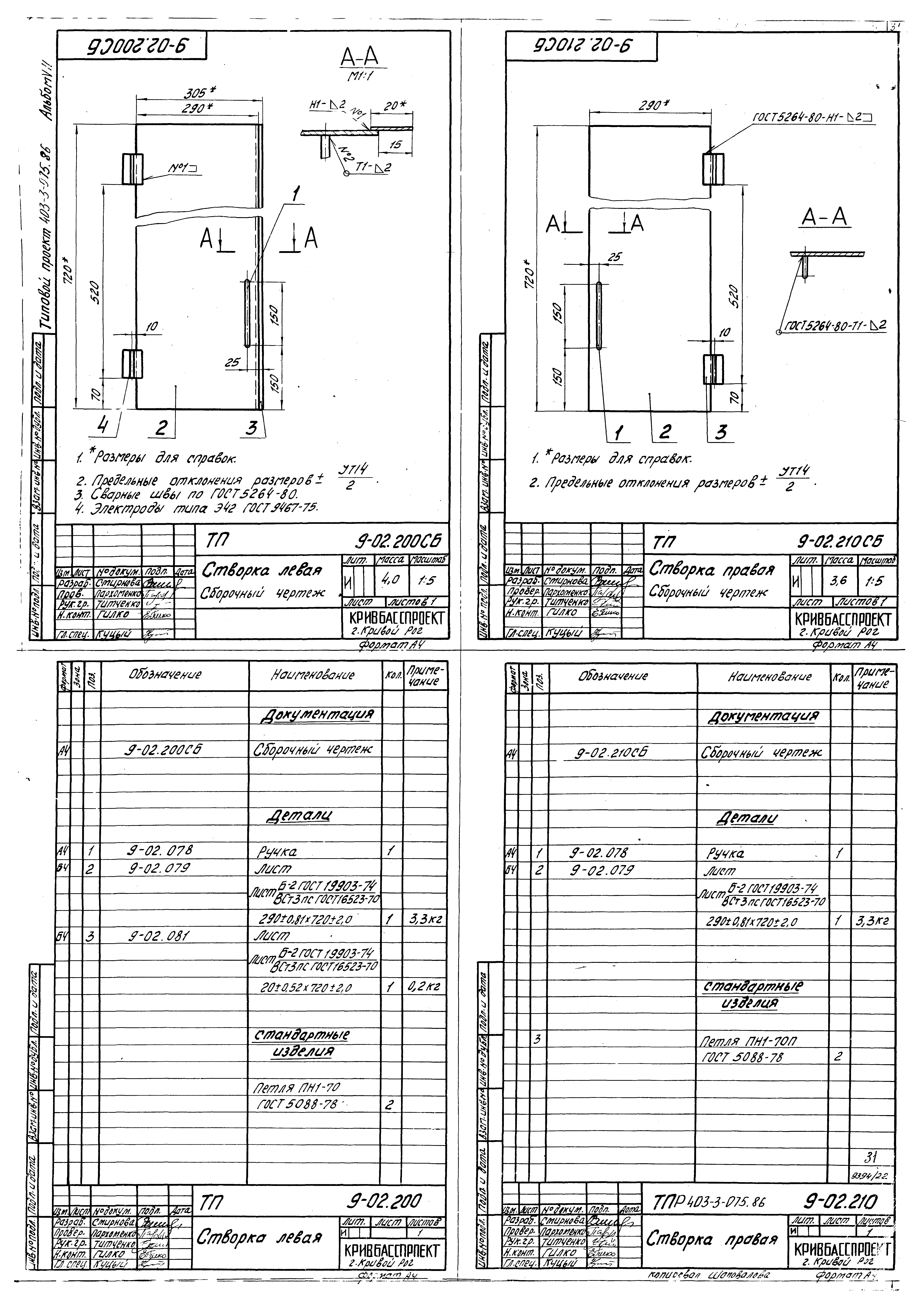 Типовые проектные решения 403-3-075.86