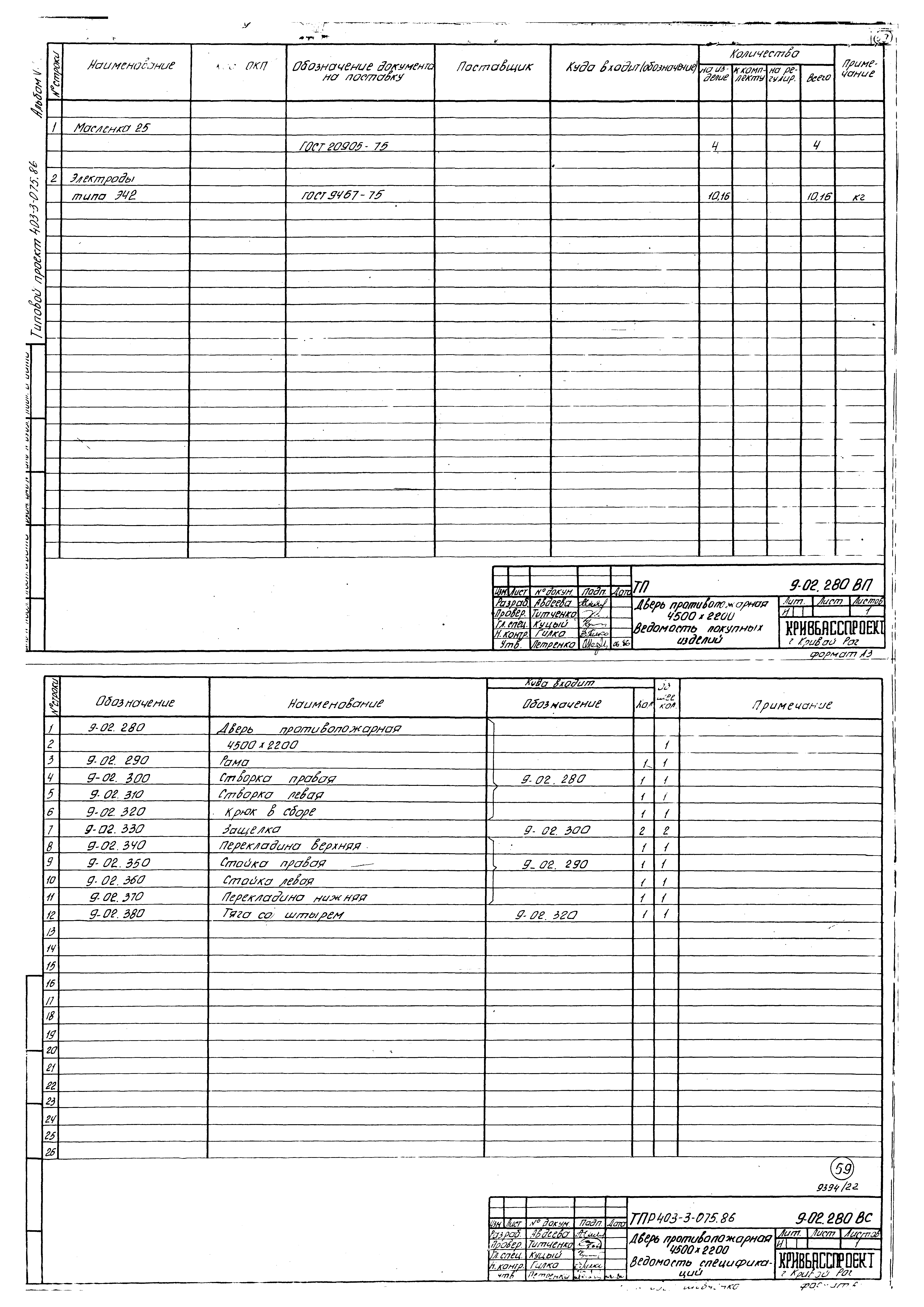 Типовые проектные решения 403-3-075.86