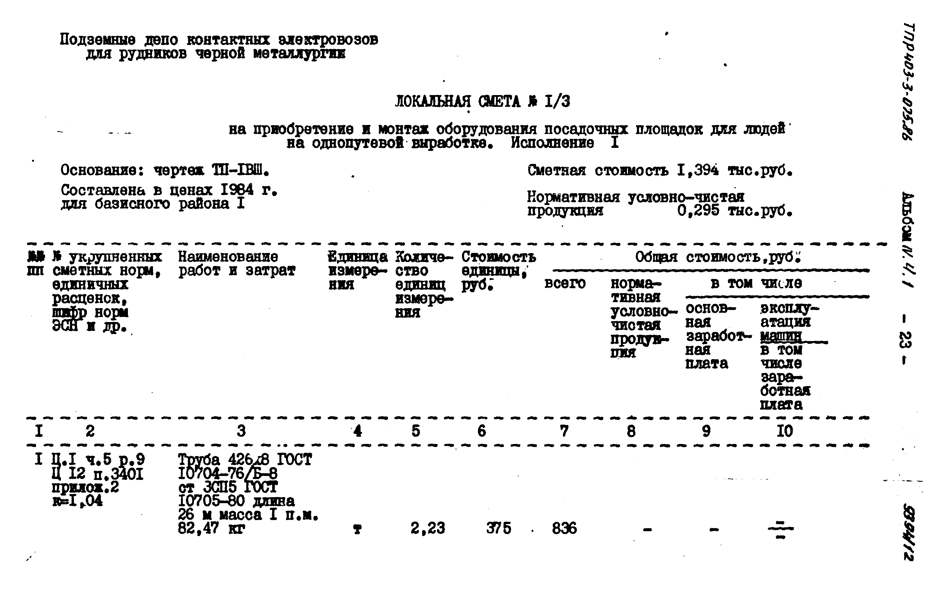 Типовые проектные решения 403-3-075.86