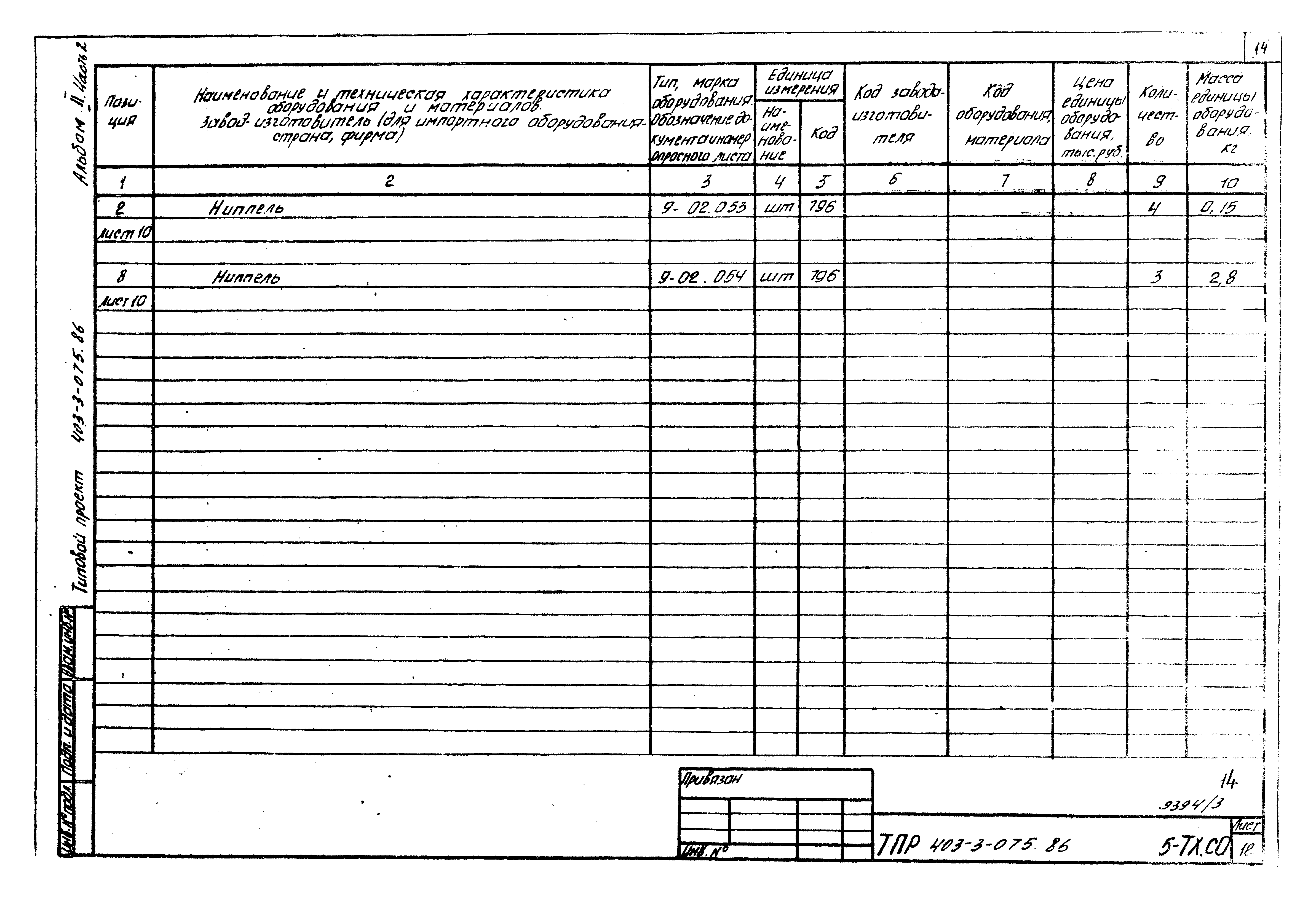 Типовые проектные решения 403-3-075.86