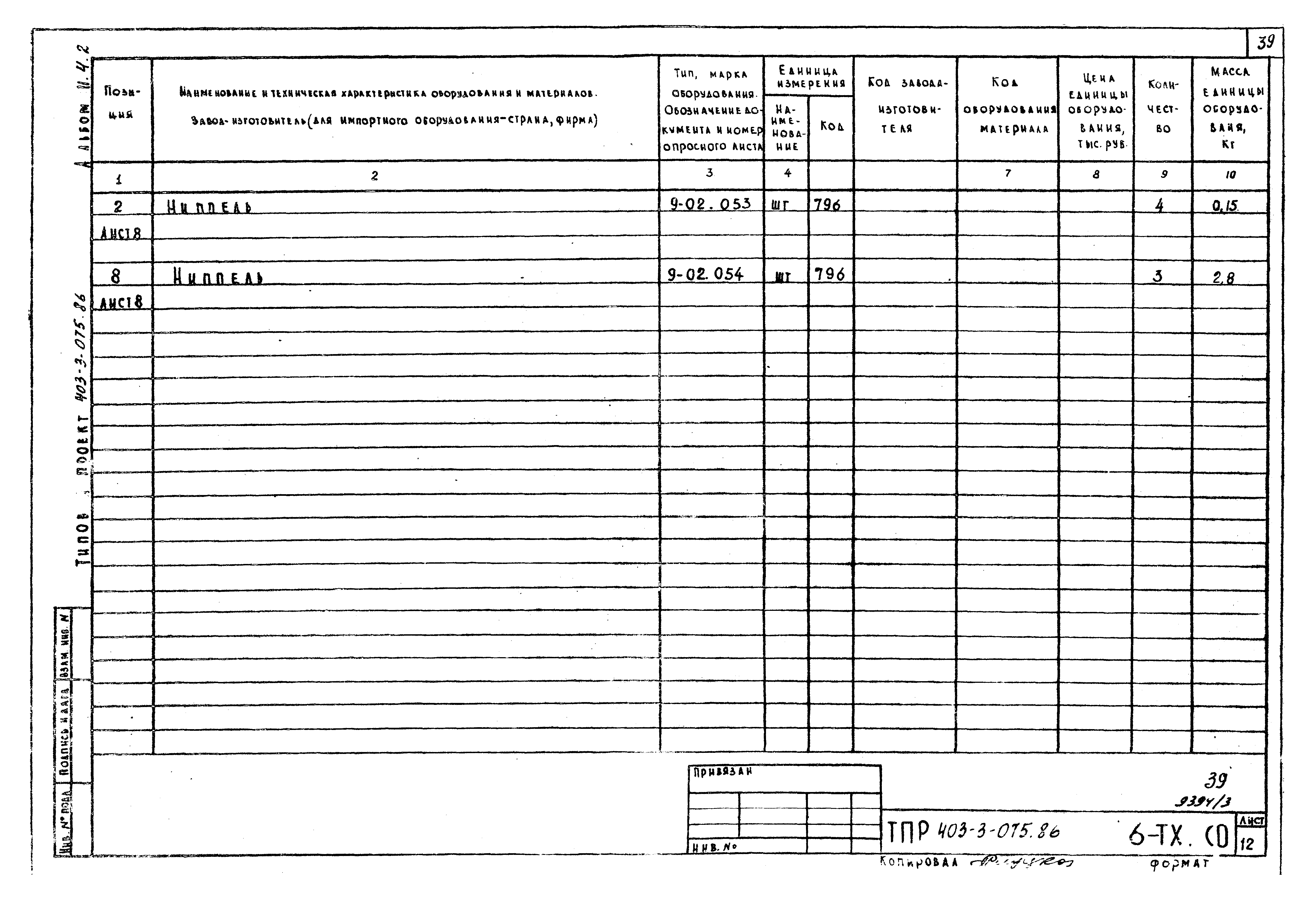 Типовые проектные решения 403-3-075.86