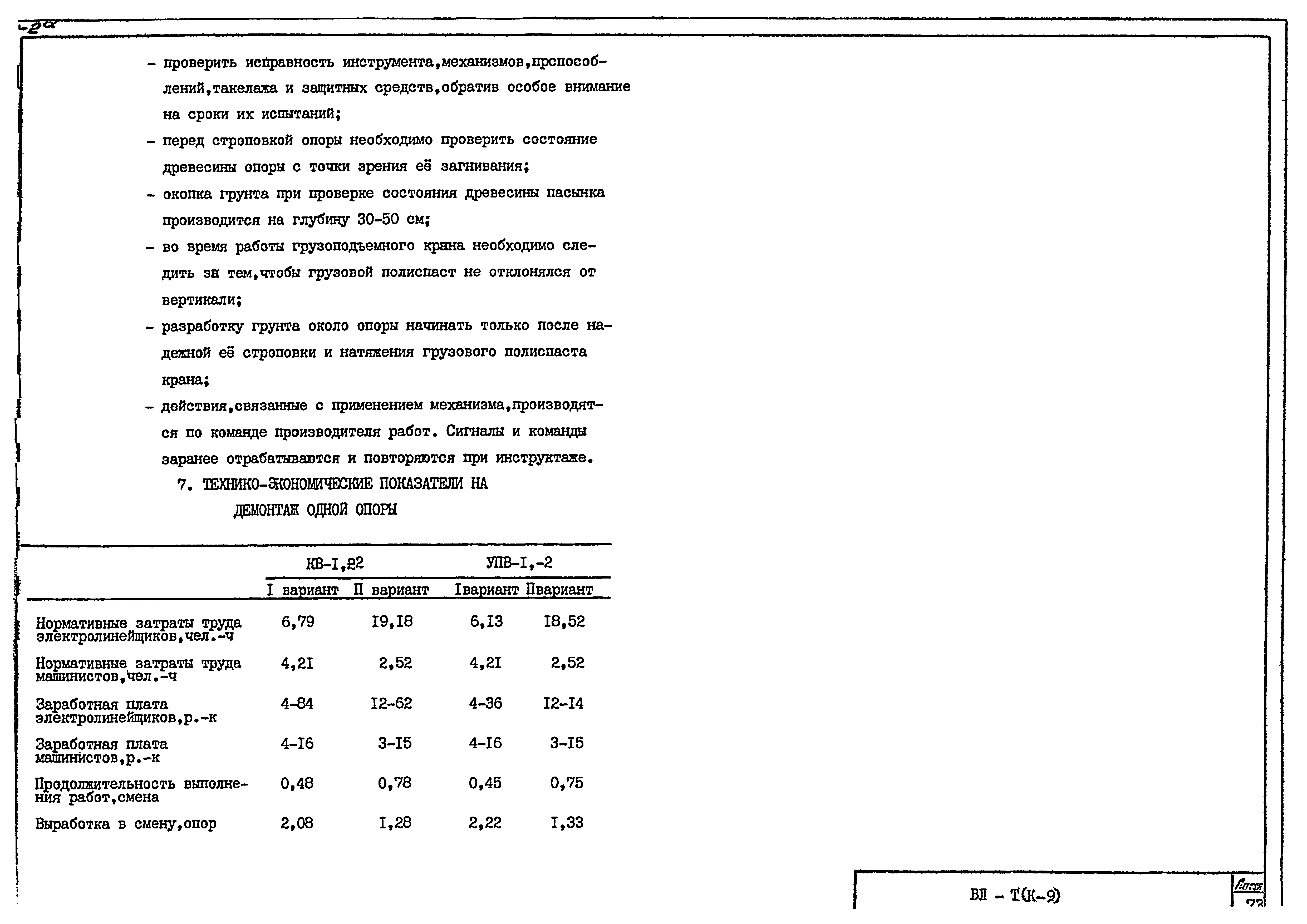 Технологическая карта К-9-9