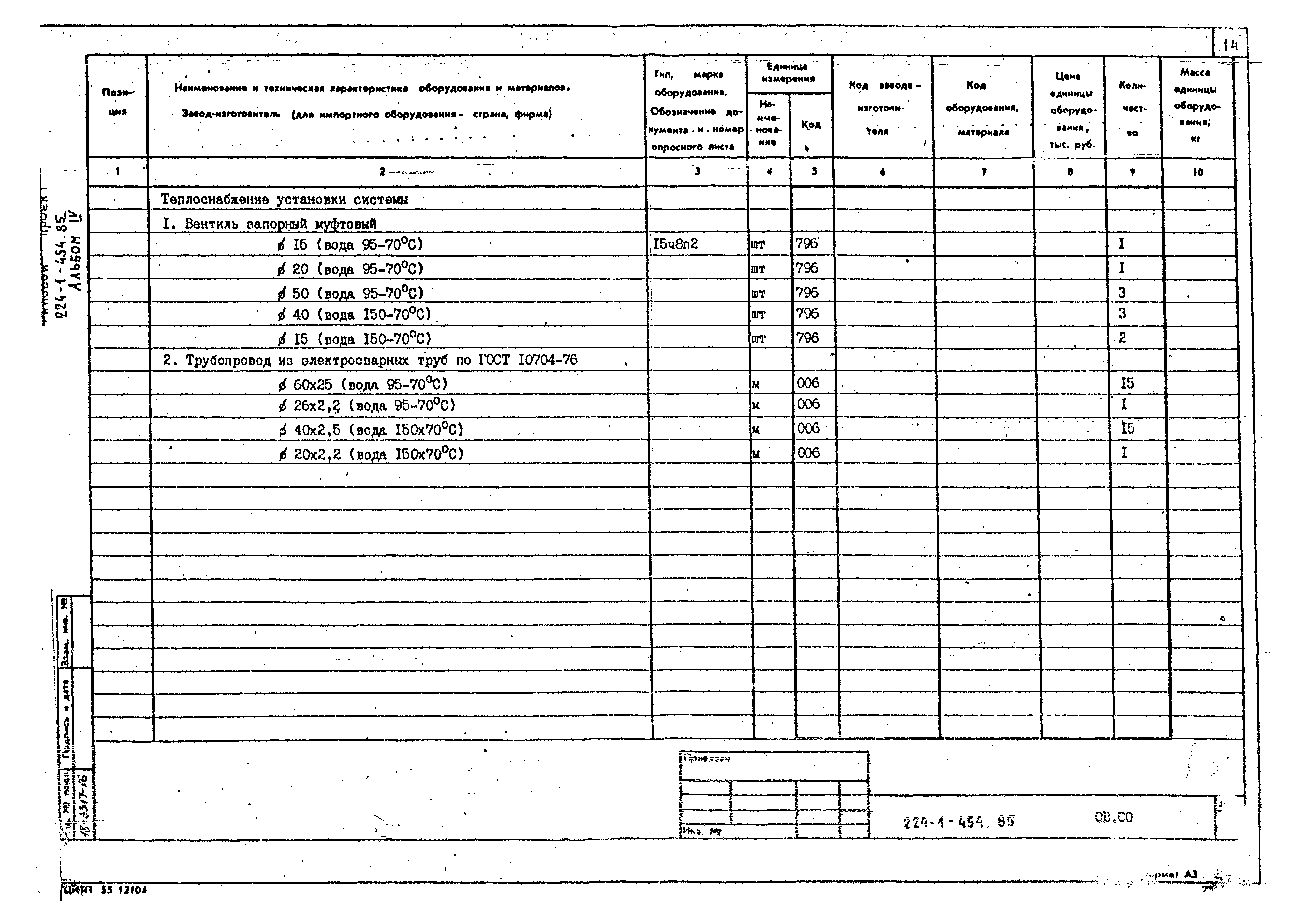 Типовой проект 224-1-454.85