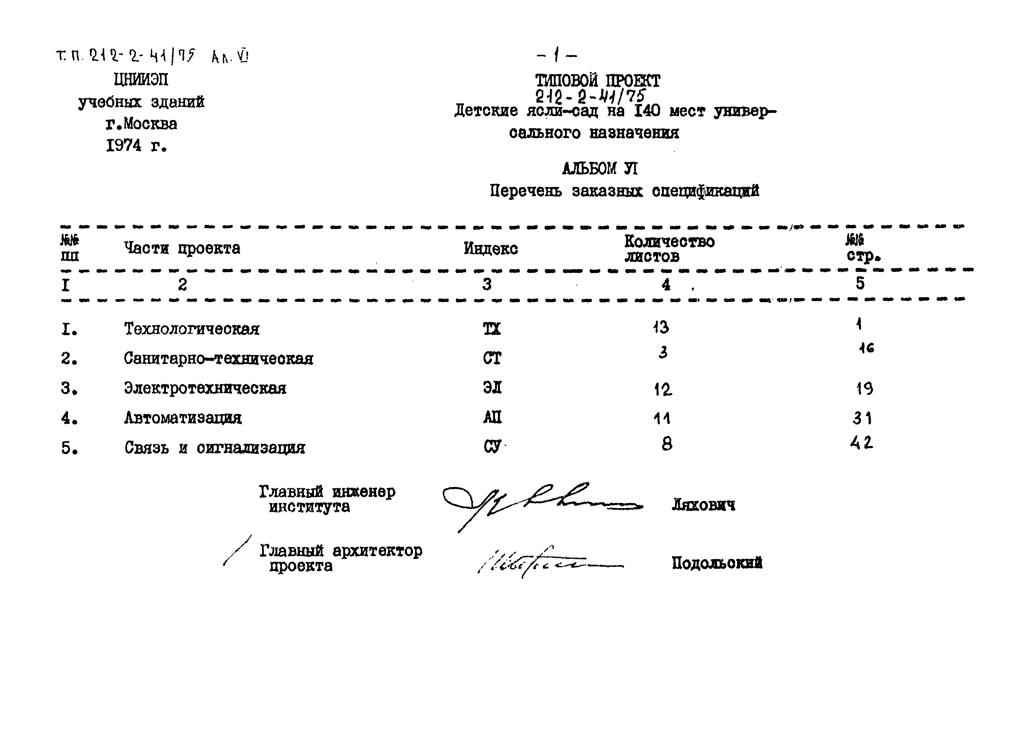Типовой проект 212-2-41/75