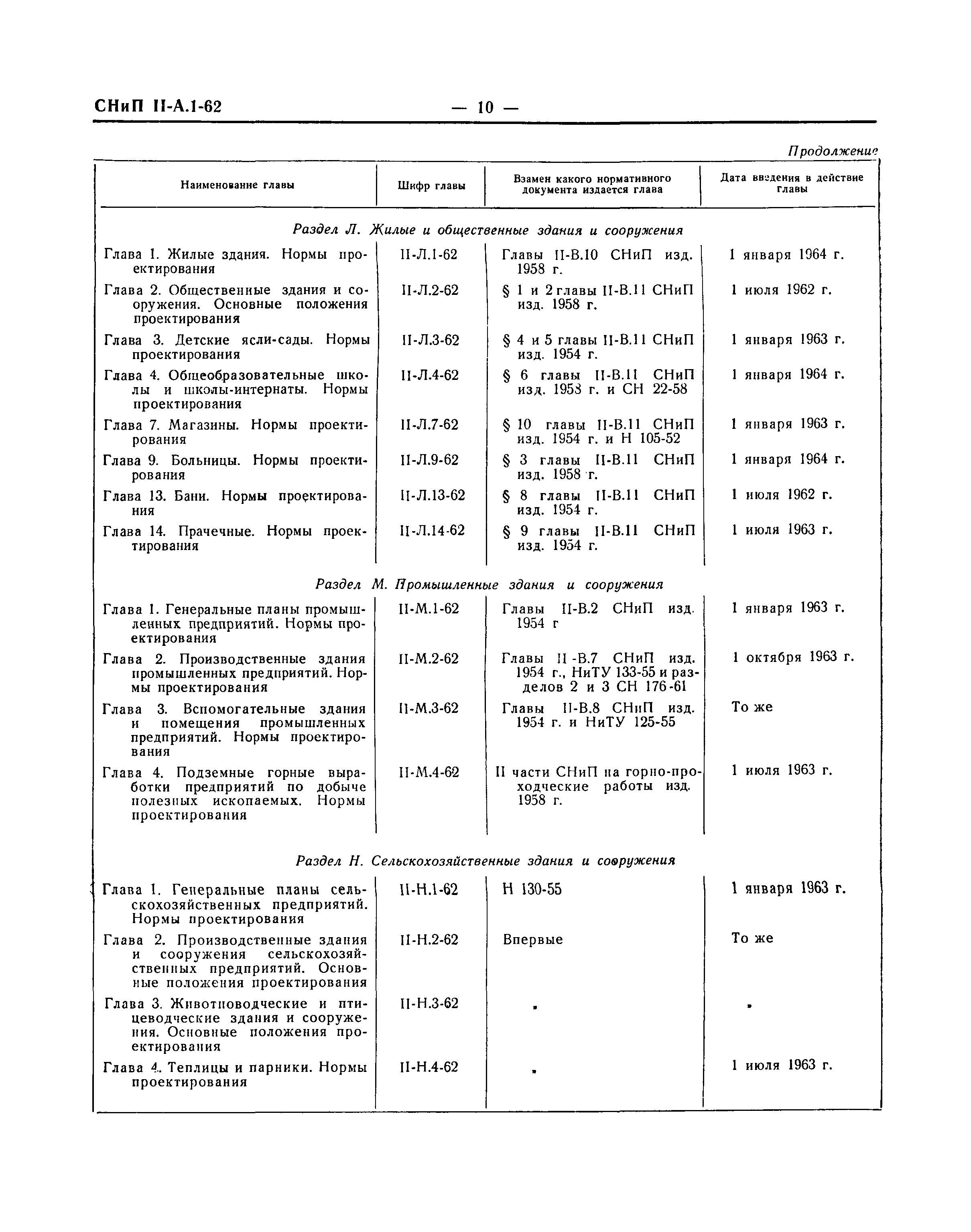 СНиП II-А.1-62