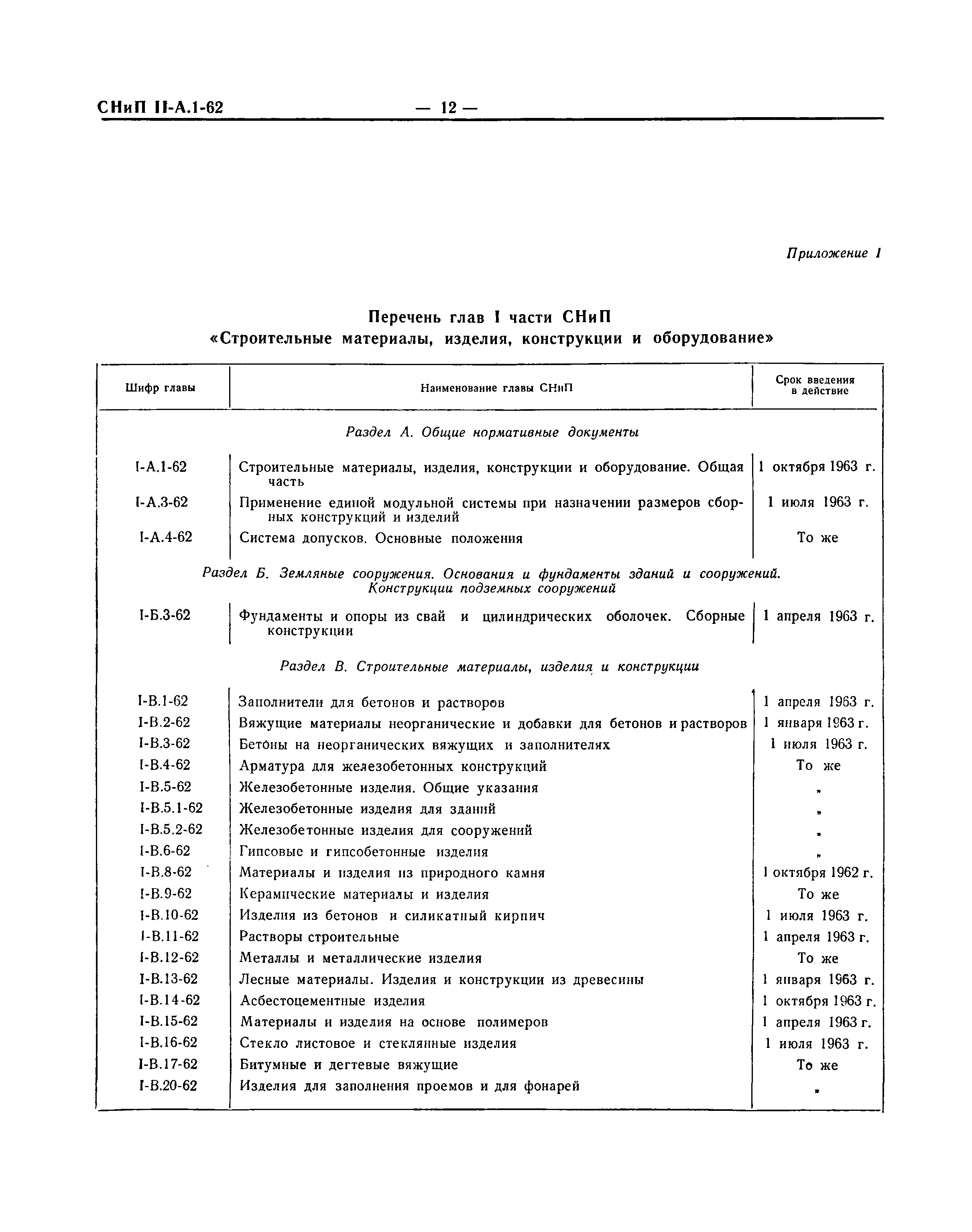 СНиП II-А.1-62