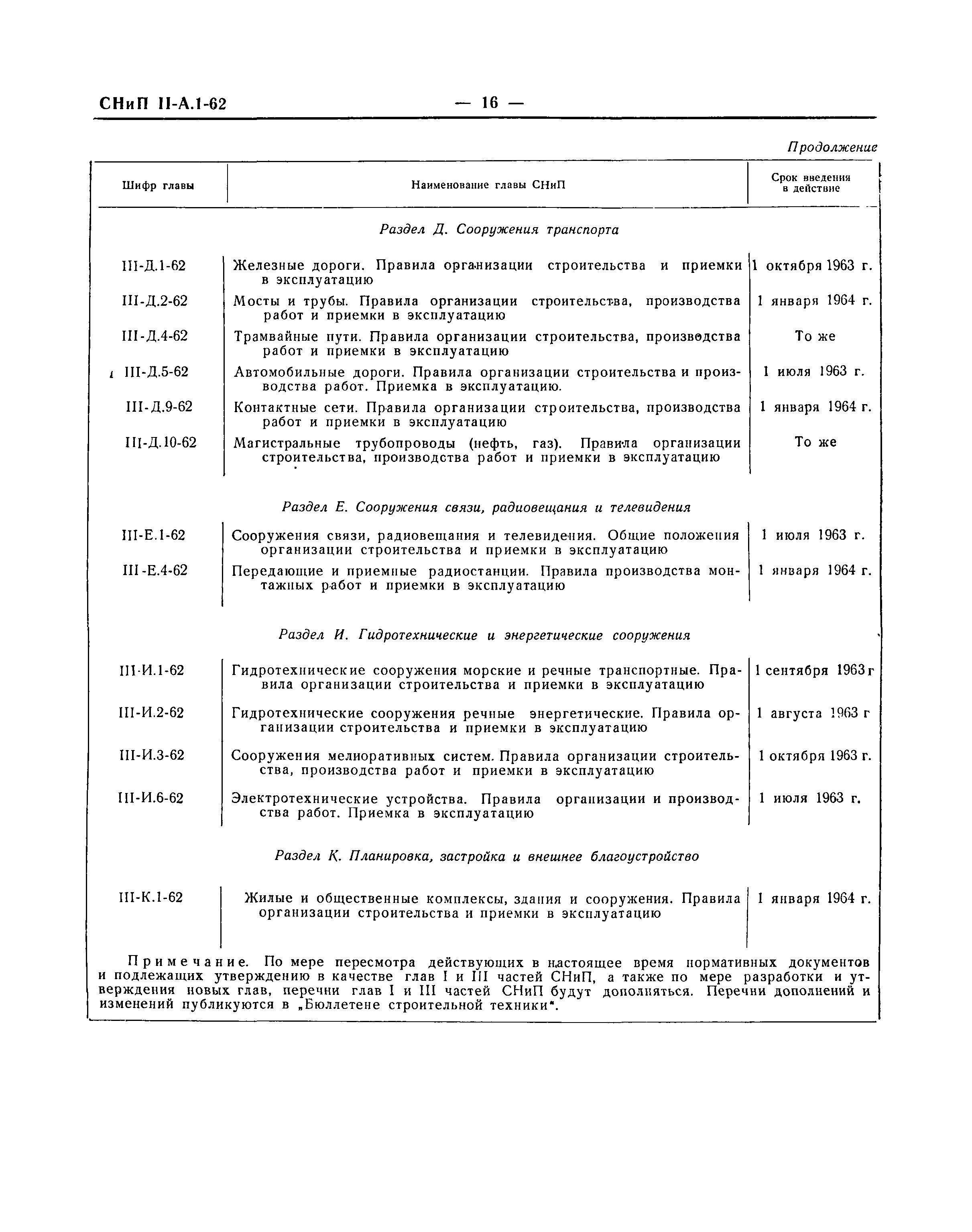 СНиП II-А.1-62