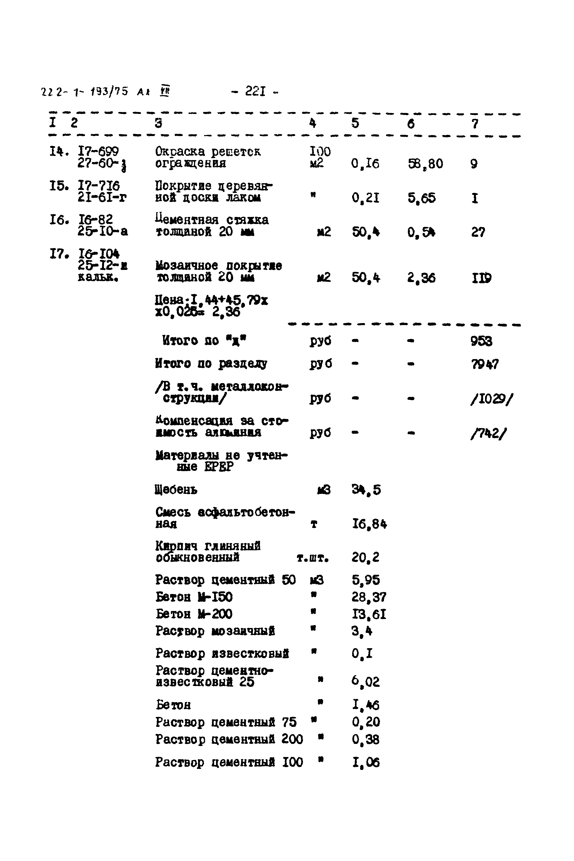 Типовой проект 222-1-193/75